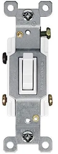 15 Amp 3-Way Toggle Light Switch - White #83150-W