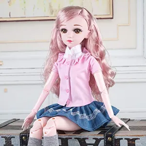 16 Jointed BJD SD Doll Exquisite Girl 24" 60Cm Dolls Valentine's Gift Toy Action Figure   Makeup   Accessory