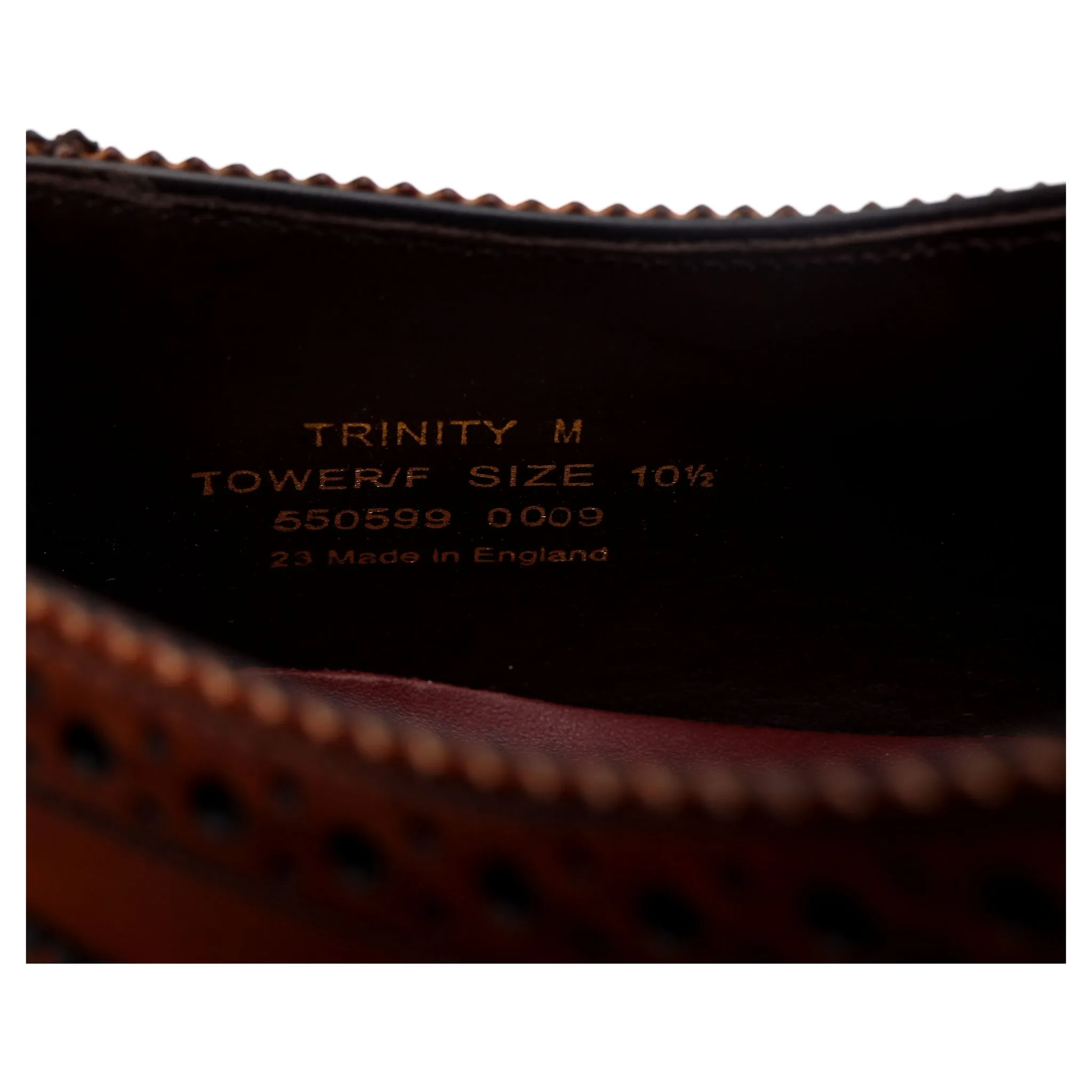 1880 Export Grade 'Trinity' Brown Leather Oxford Brogues UK 10.5 F