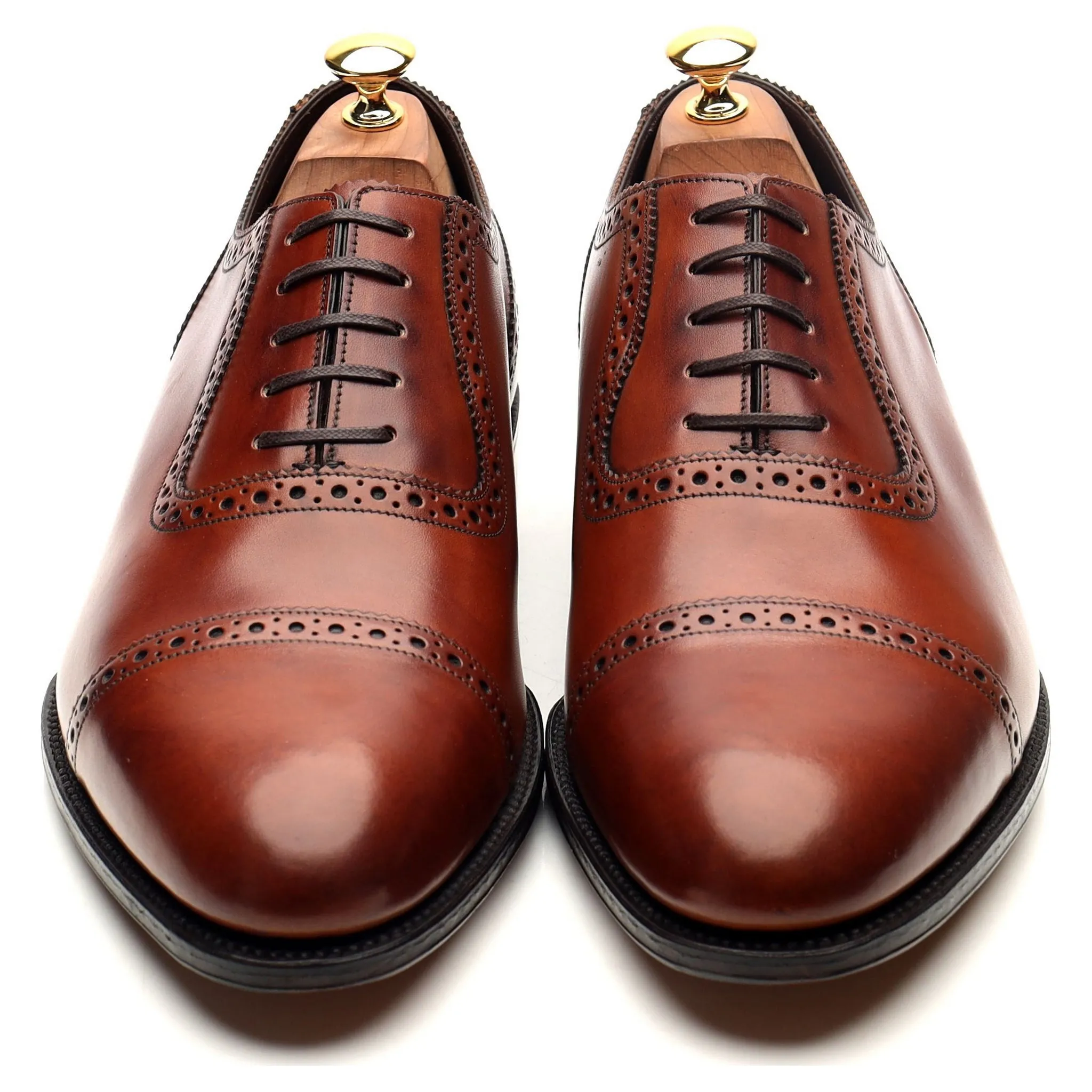 1880 Export Grade 'Trinity' Brown Leather Oxford Brogues UK 10.5 F