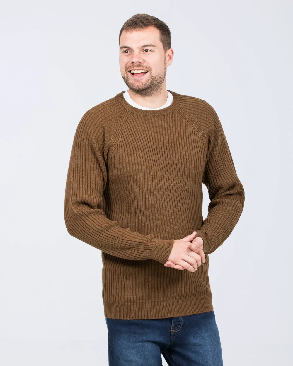 2t Harris Tall Chunky Knit Jumper (khaki)