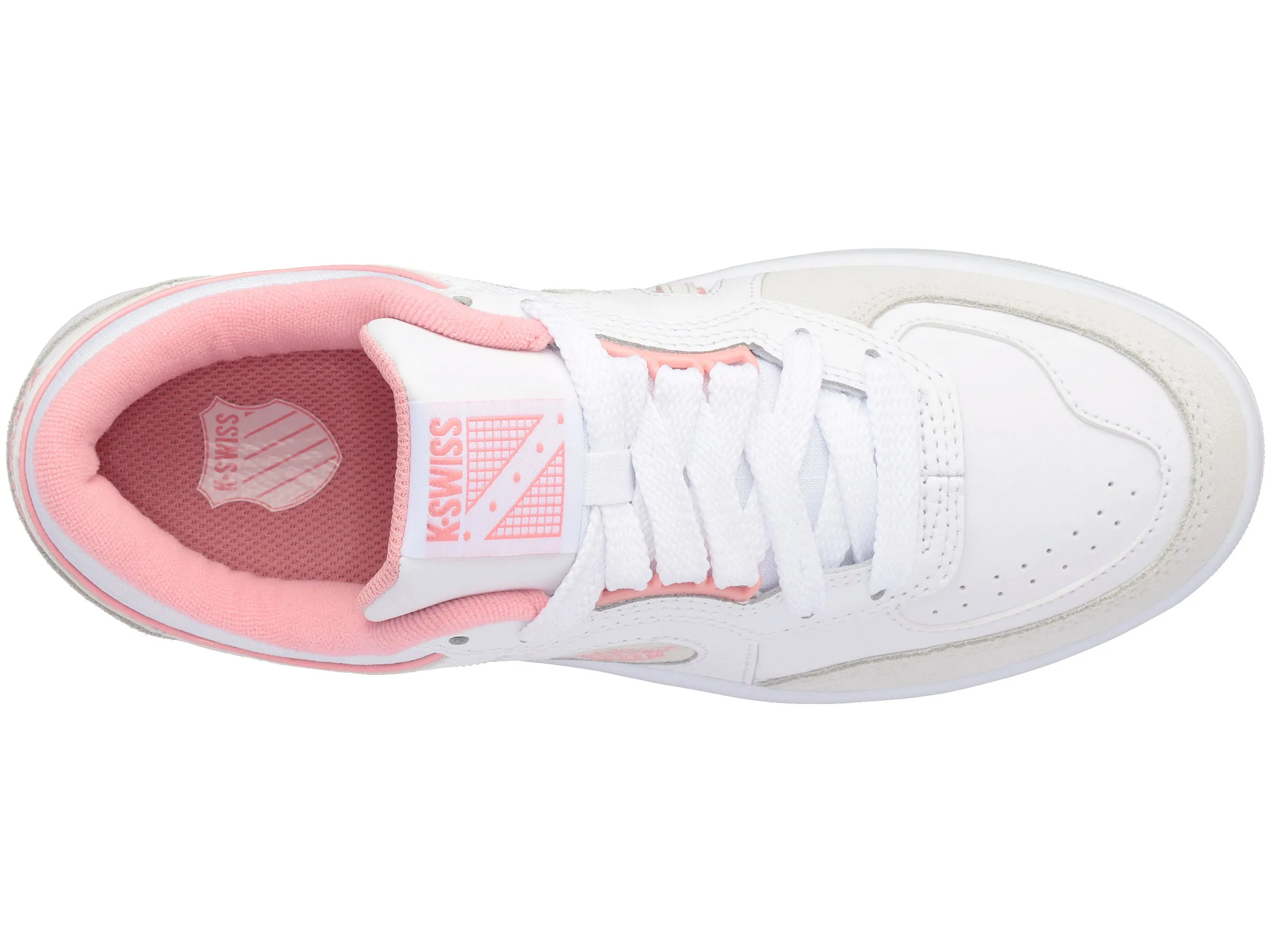 96802-973-M | WOMENS NORTH COURT | WHITE/FLAMINGO PINK