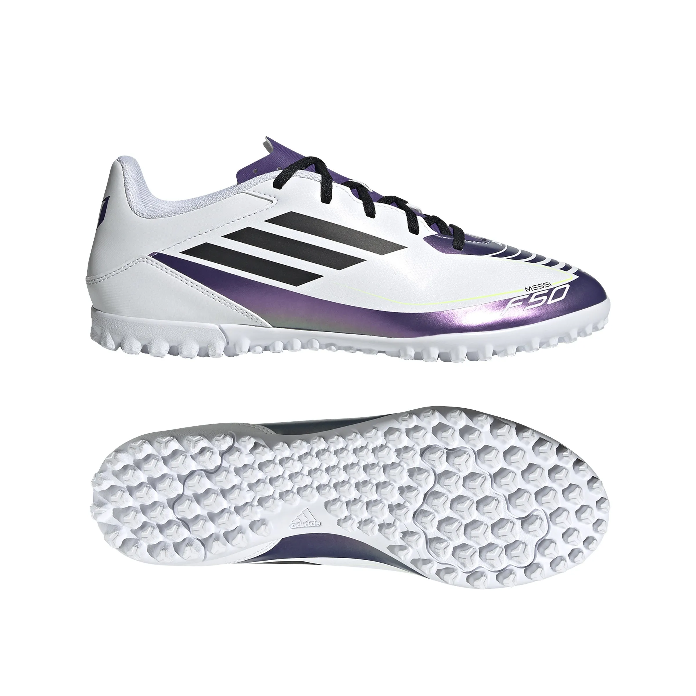 adidas F50 Club Messi TF White/ Core Black/ Unity Purple