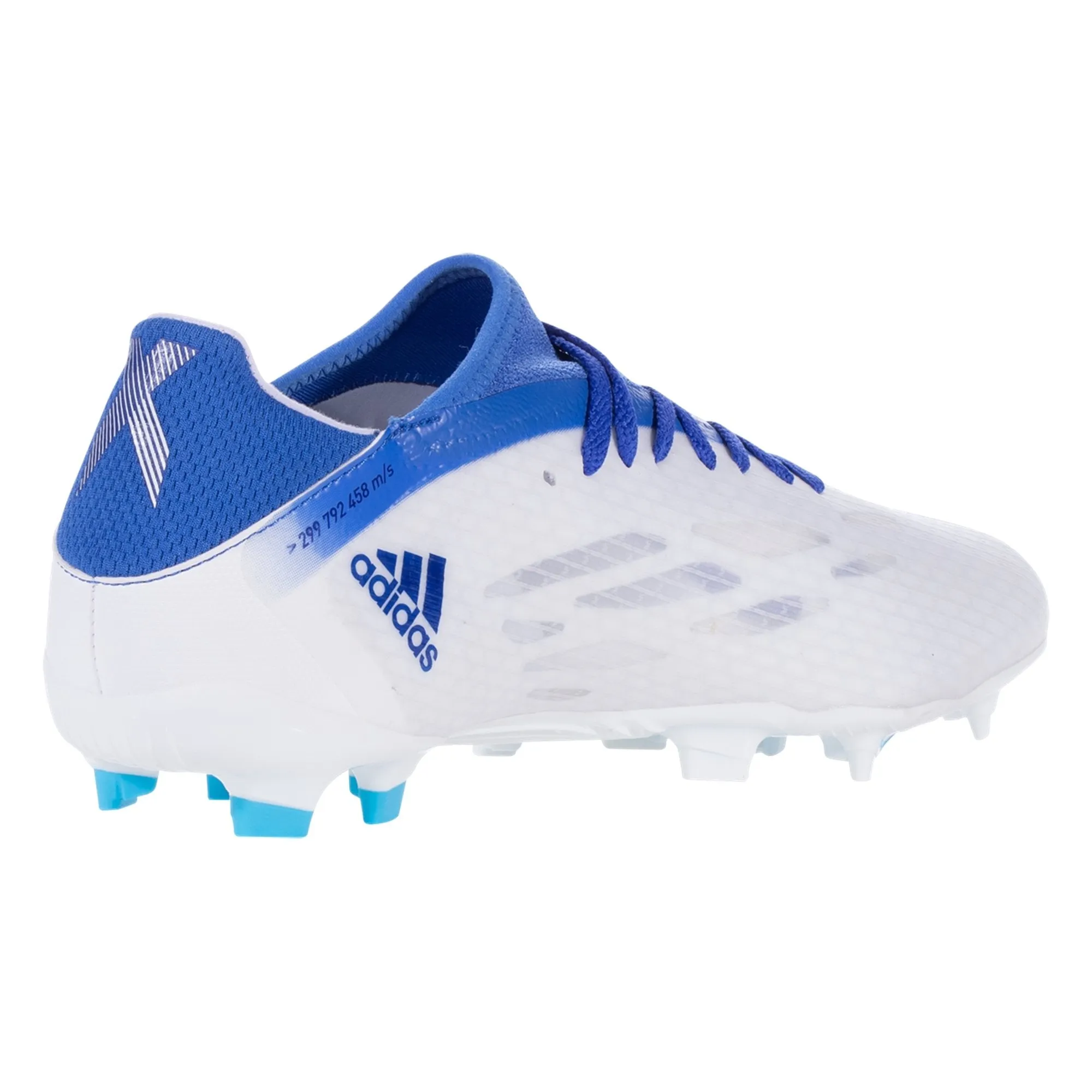 adidas X Speedflow.3 FG Firm Ground Soccer Cleats- Cloud White/Legacy Indigo/Sky Rush