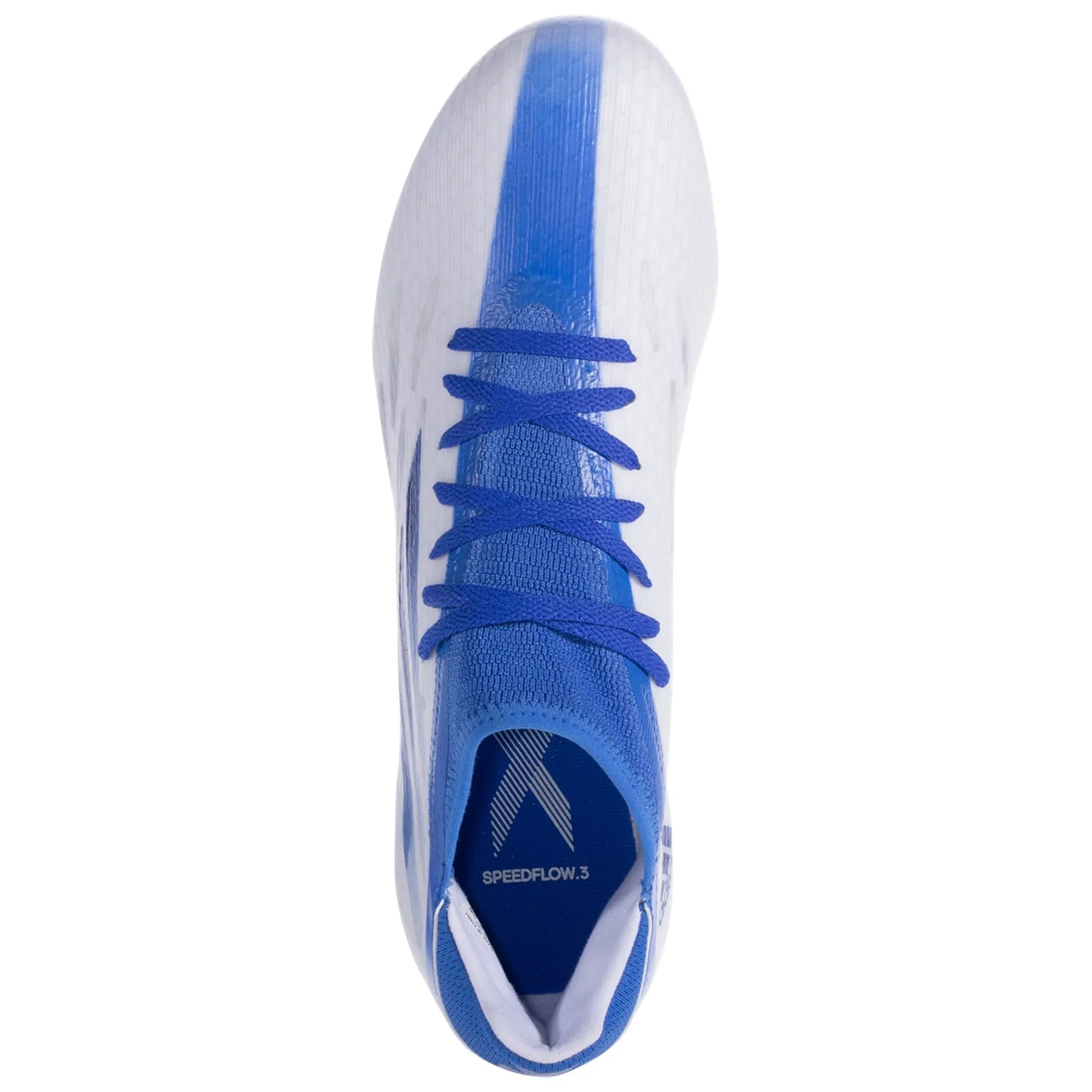 adidas X Speedflow.3 FG Firm Ground Soccer Cleats- Cloud White/Legacy Indigo/Sky Rush