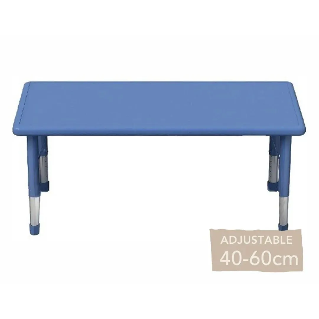 Adjustable Rectangle Table Blue 40cm-60cm