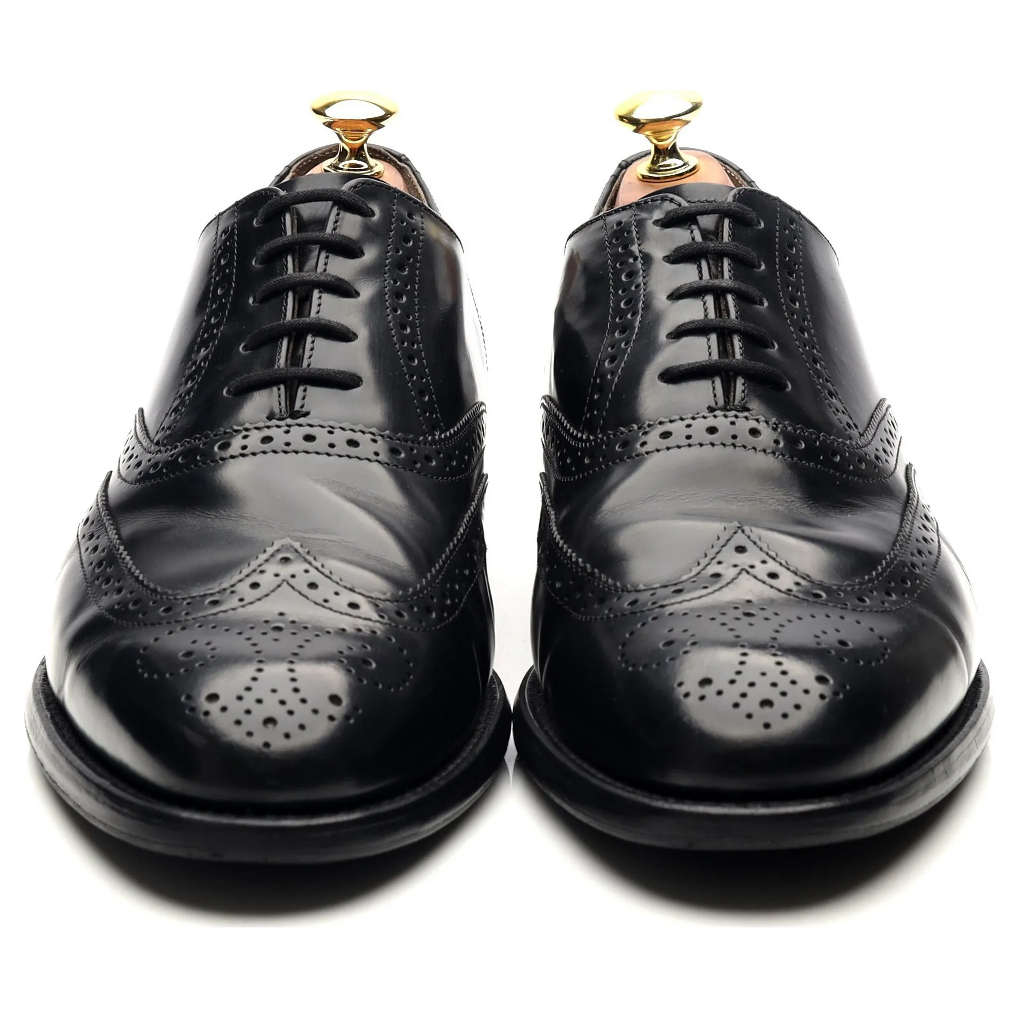 'Albert' Black Leather Brogues UK 8 G