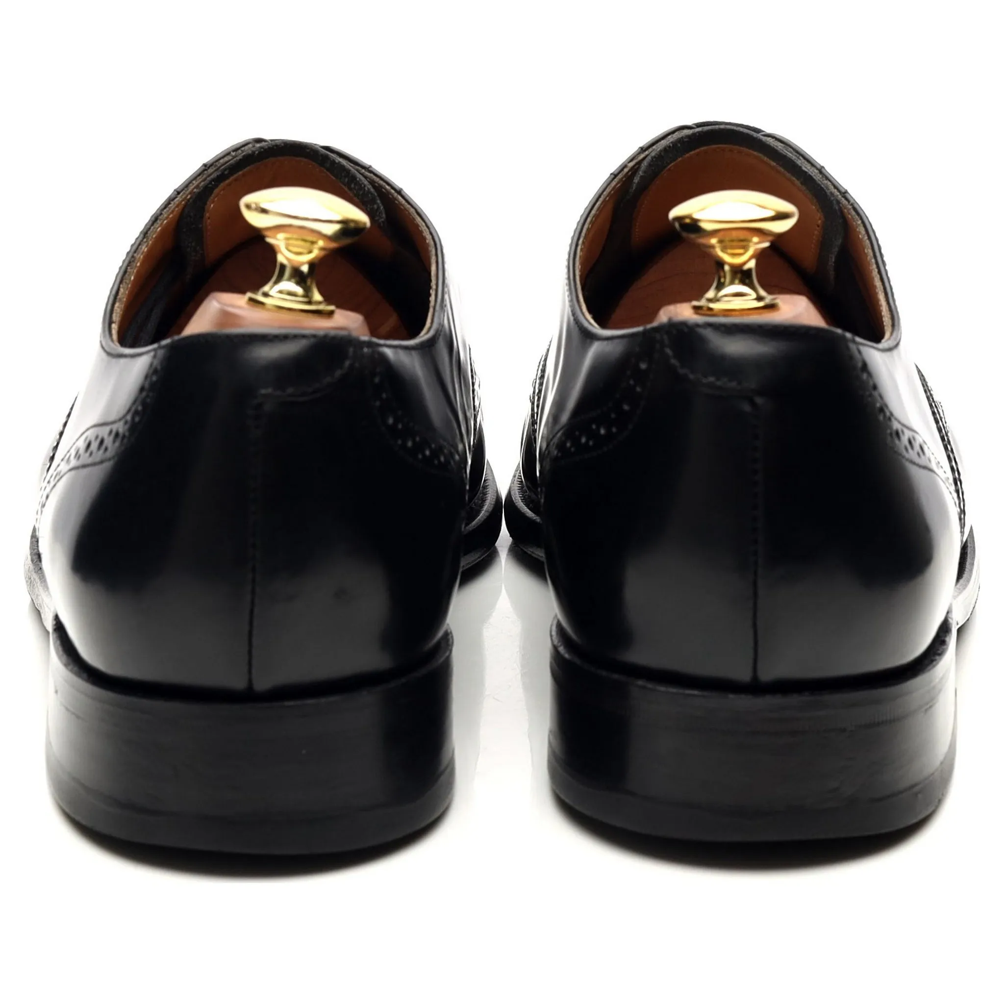 'Albert' Black Leather Brogues UK 8 G