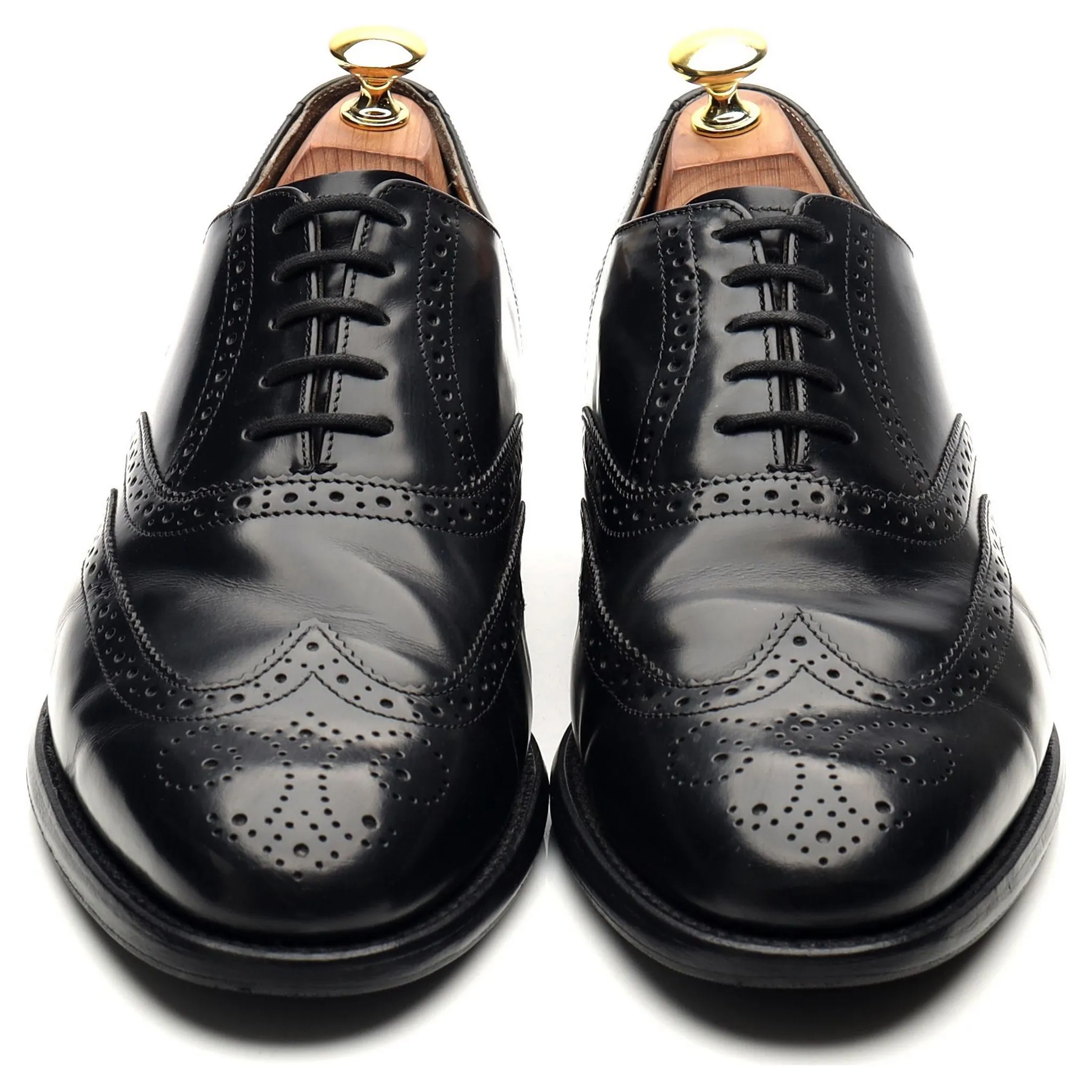 'Albert' Black Leather Brogues UK 8 G