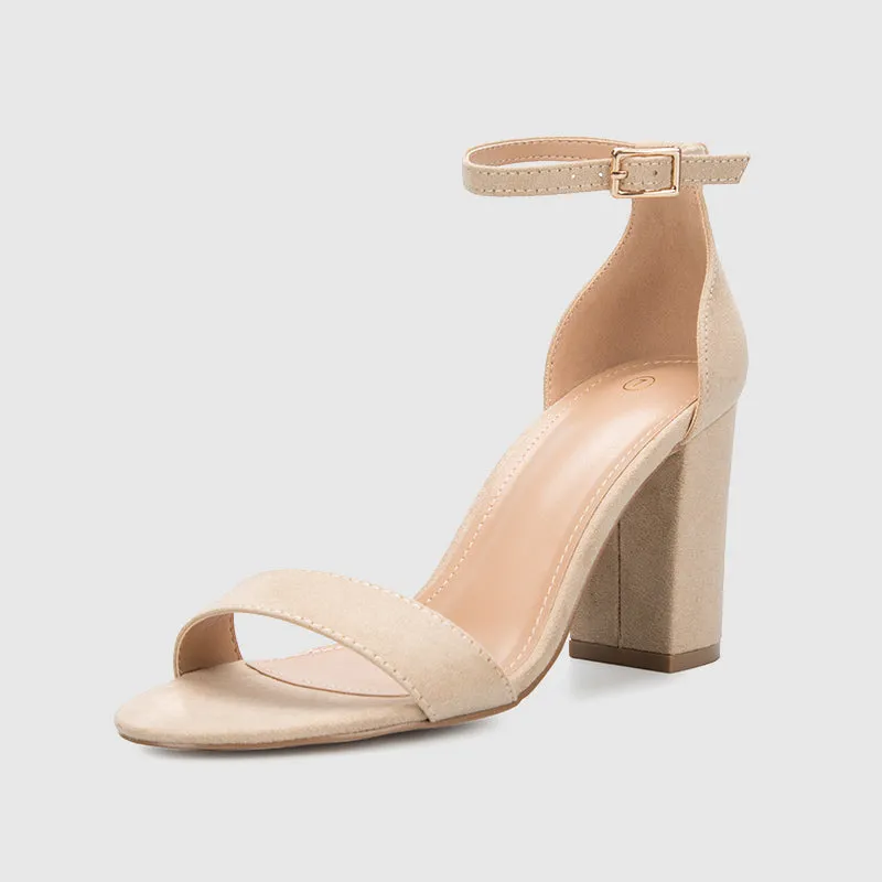 Ankle Strap Block Heels Sandals