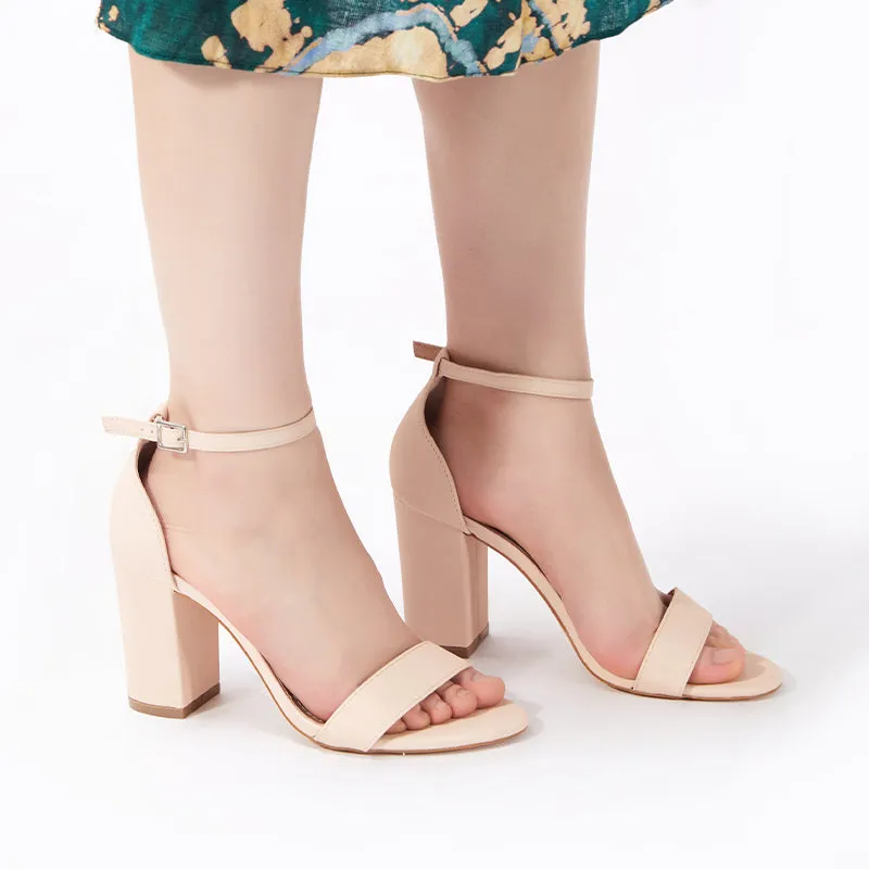 Ankle Strap Block Heels Sandals