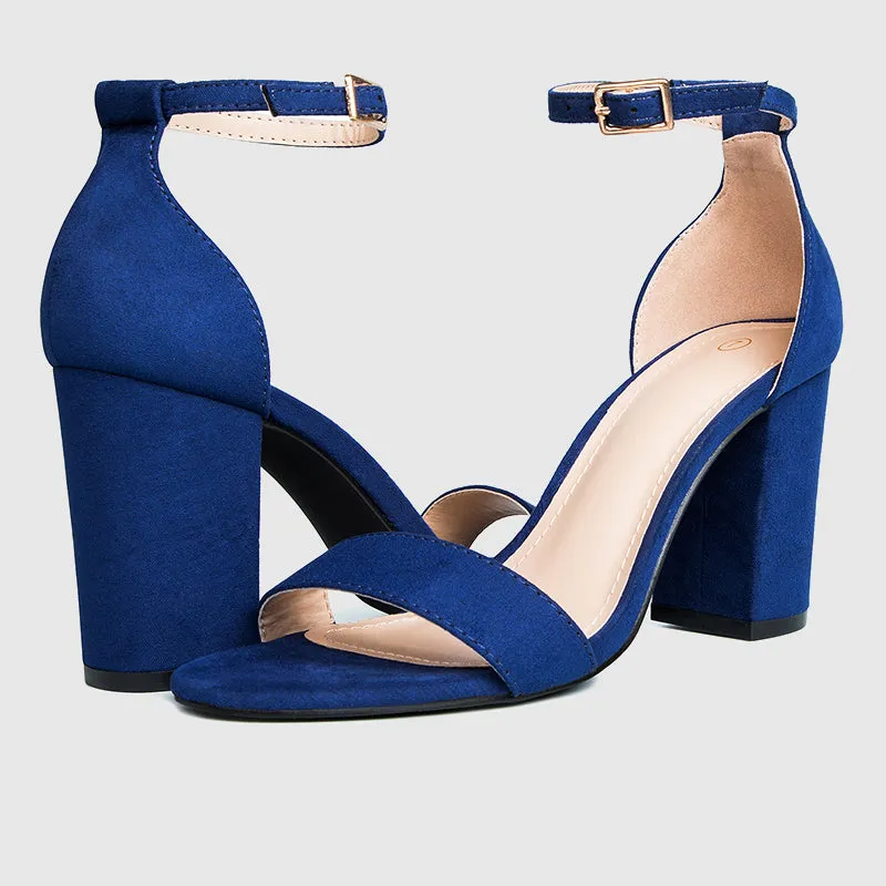 Ankle Strap Block Heels Sandals