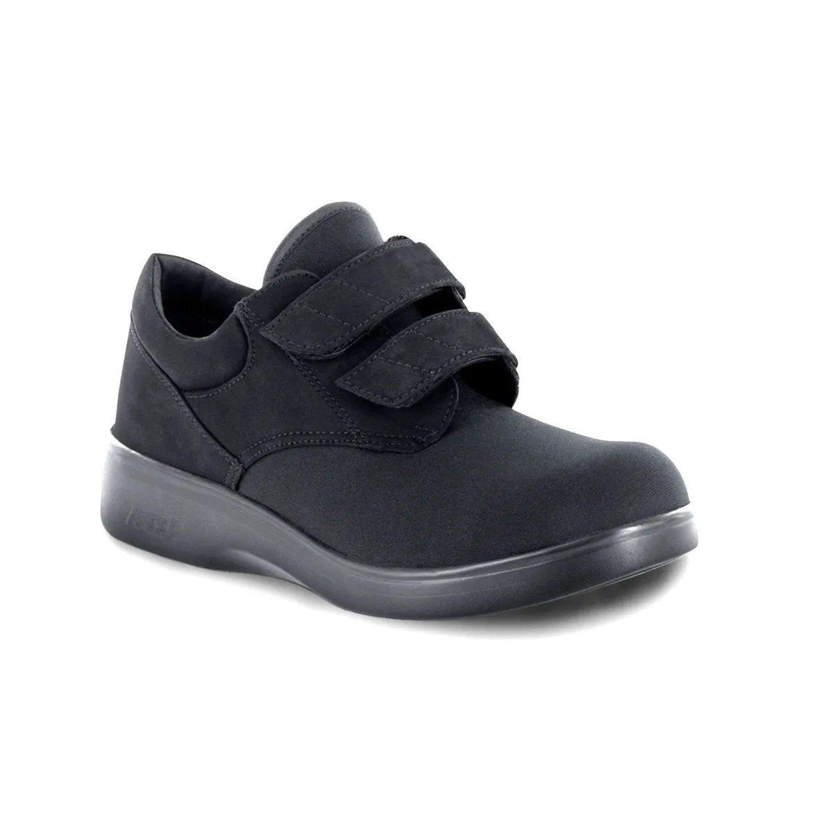 Apex 1200 Amb Stretcher Double Strap Unisex Casual Shoe In Black Vel