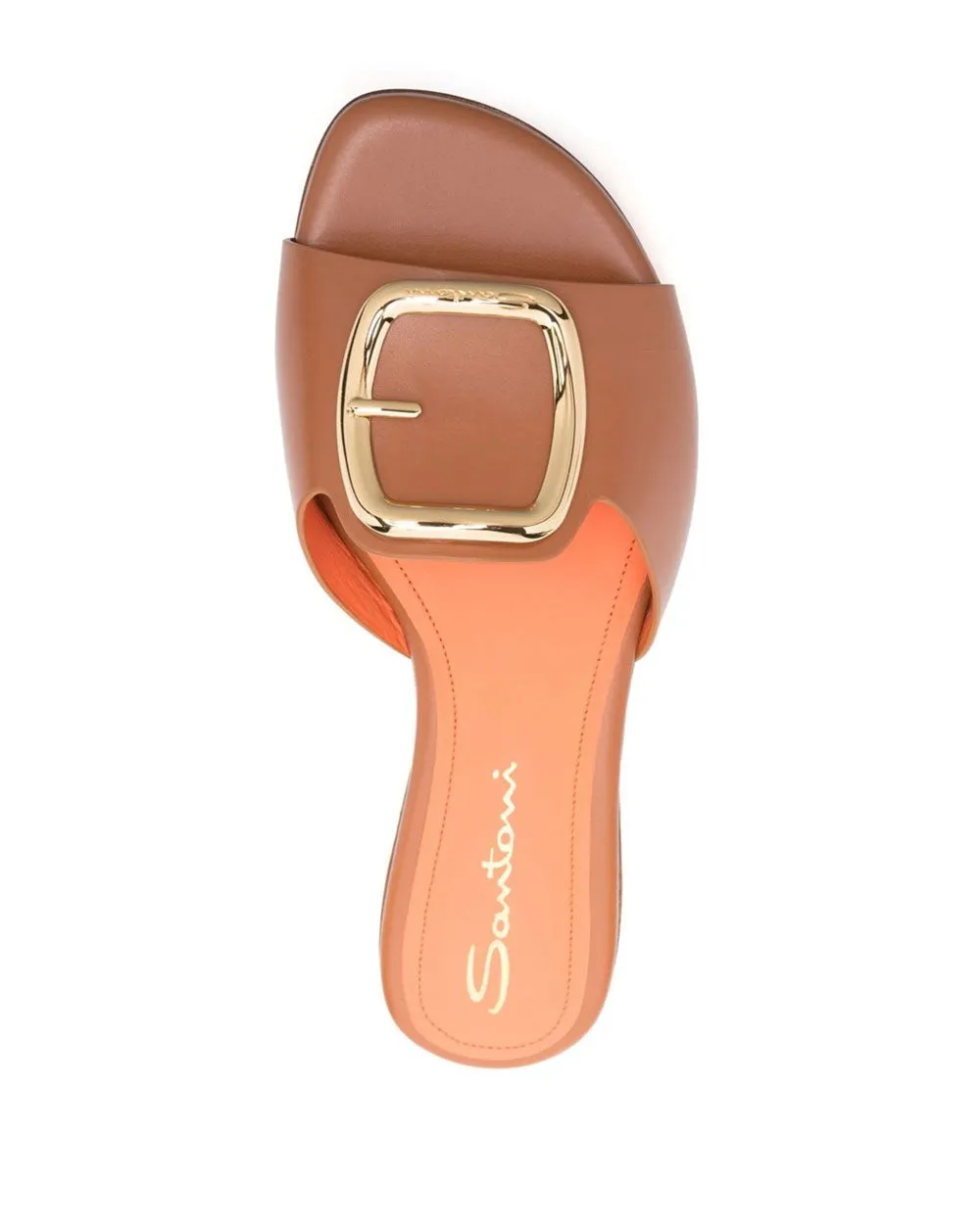 Apricot Flat Sandal in Light Brown