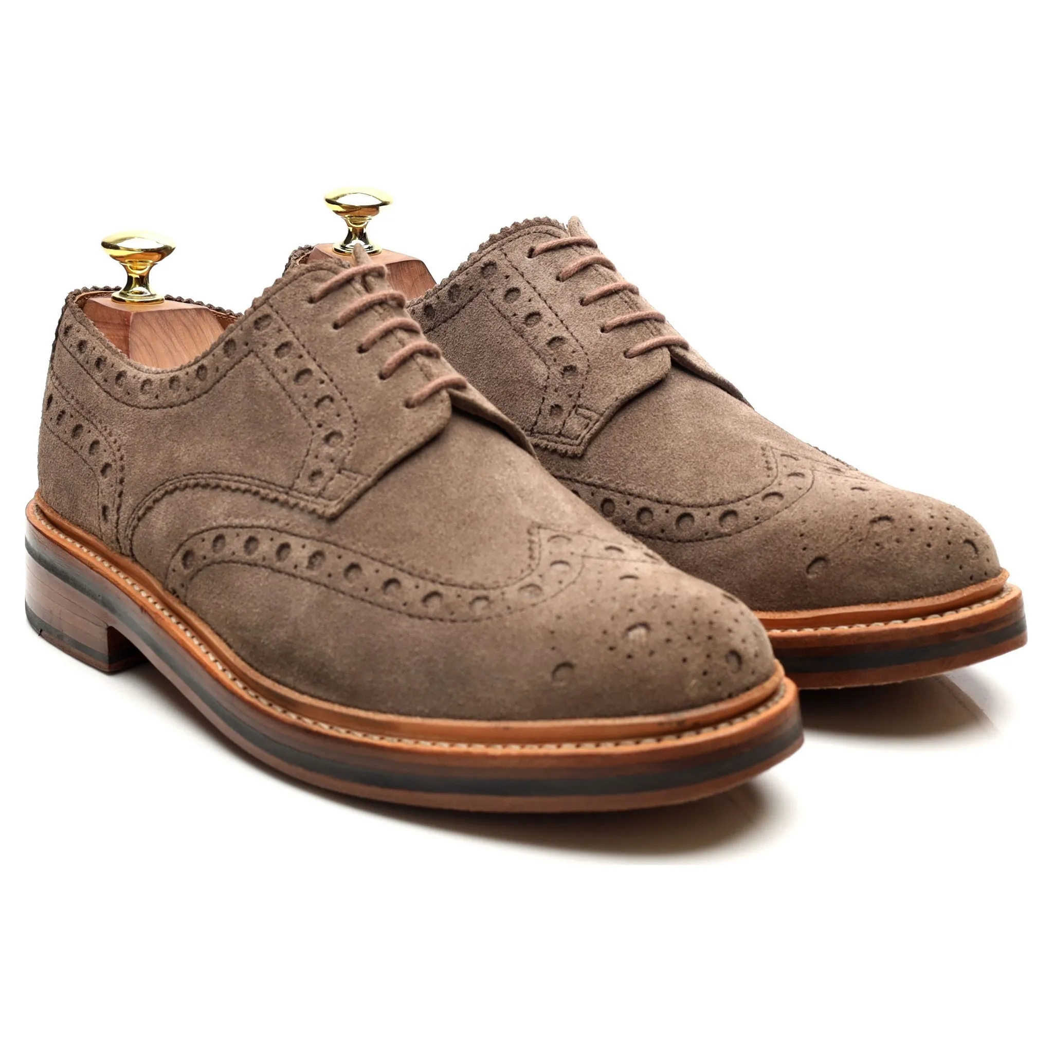 'Archie' Light Brown Suede Brogues UK 7.5 G