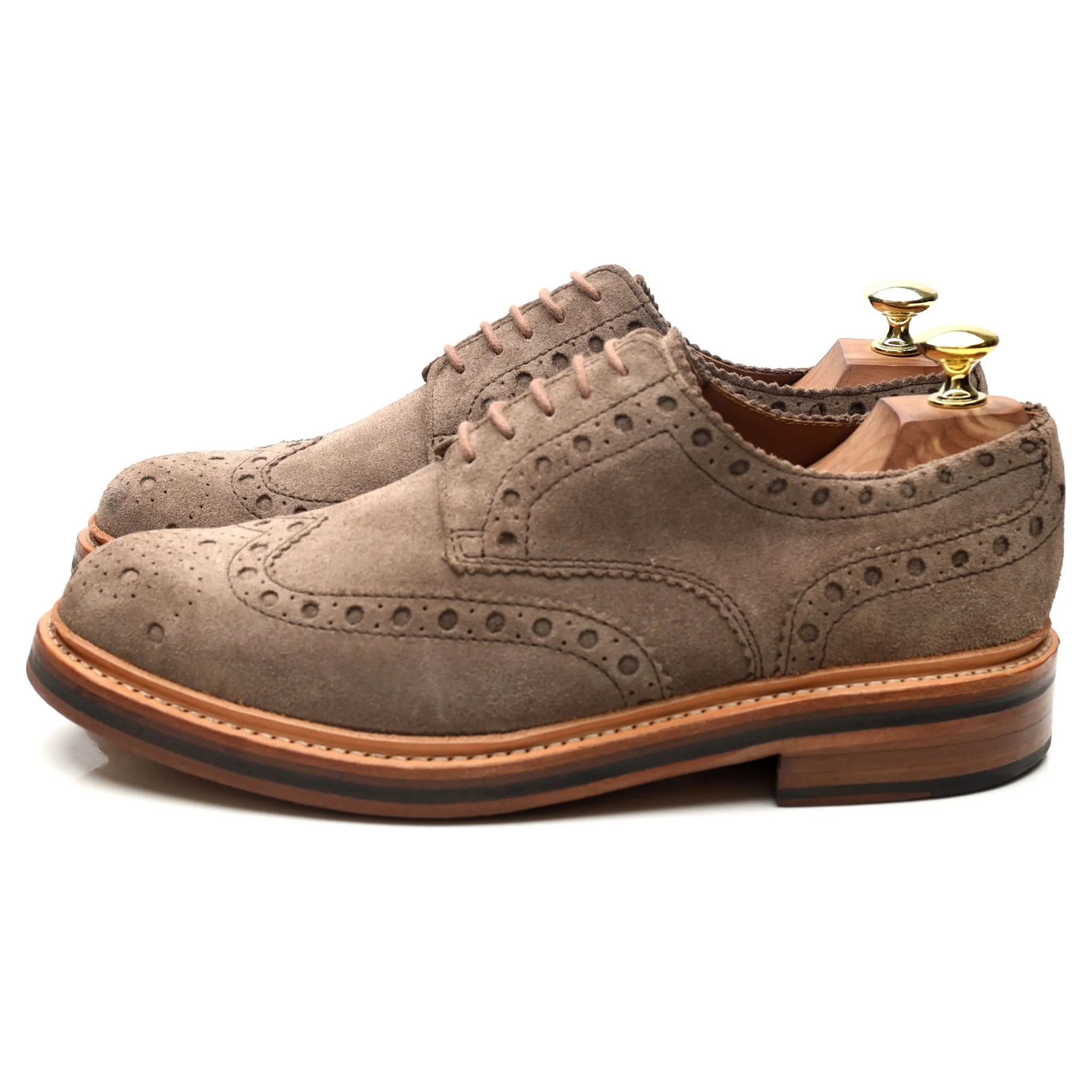 'Archie' Light Brown Suede Brogues UK 7.5 G