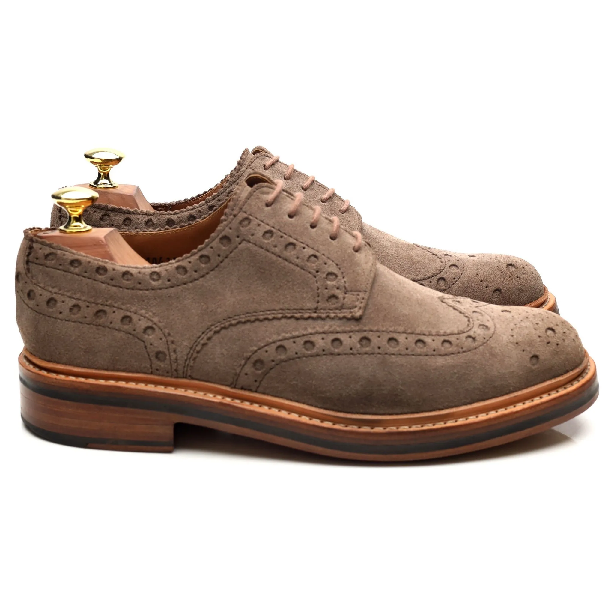 'Archie' Light Brown Suede Brogues UK 7.5 G