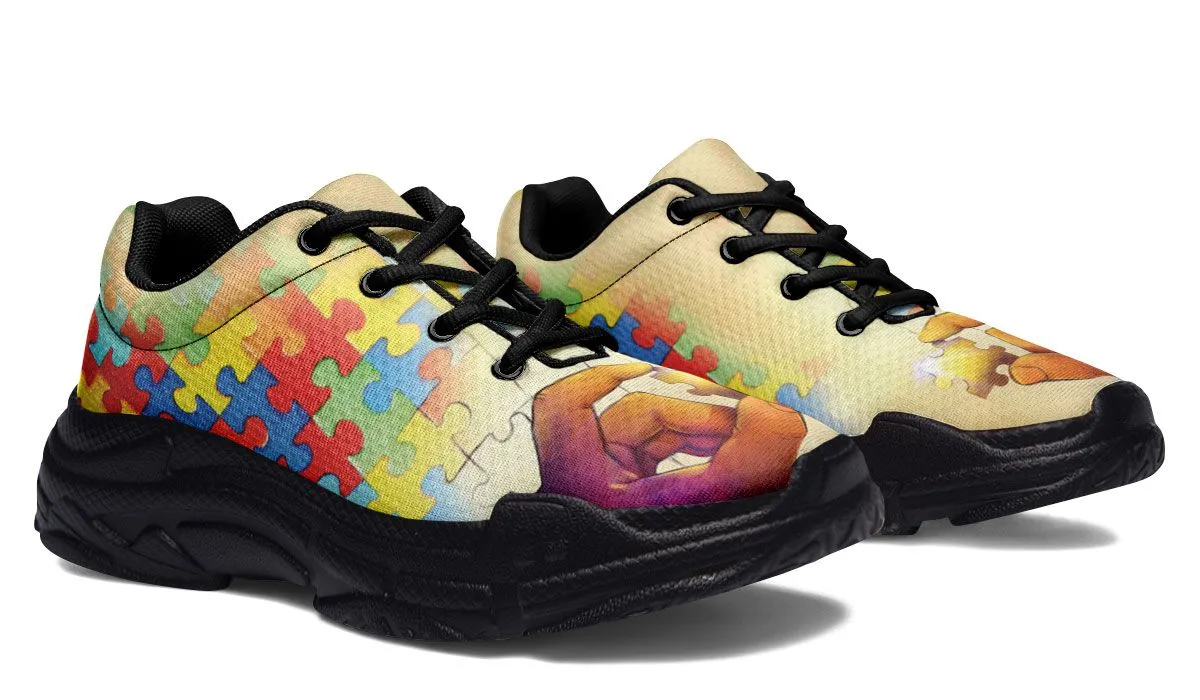 Artistic Autism Awareness Chunky Sneakers