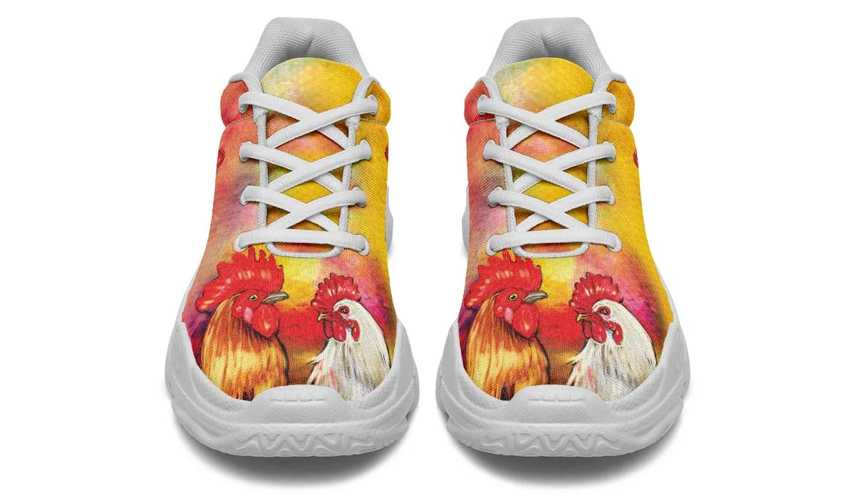 Artistic Rooster Chunky Sneakers