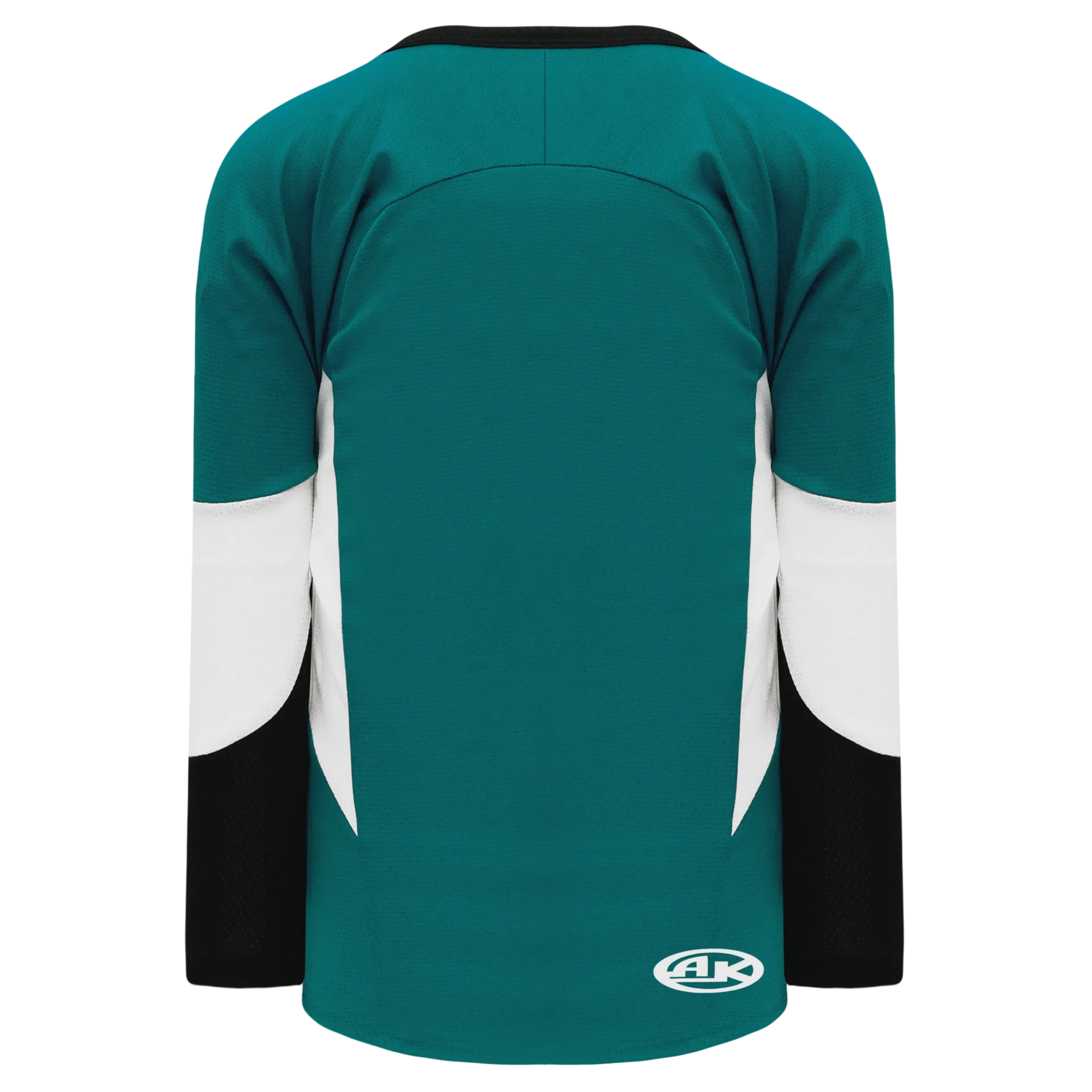 Athletic Knit (AK) H6600A-457 Adult Pacific Teal/Black/White League Hockey Jersey