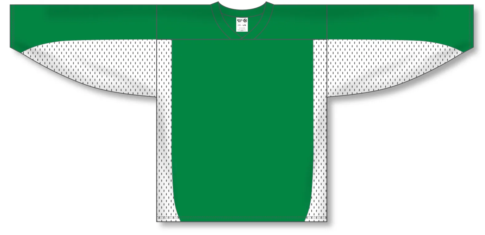 Athletic Knit (AK) H7100Y-210 Youth Kelly Green/White Select Hockey Jersey