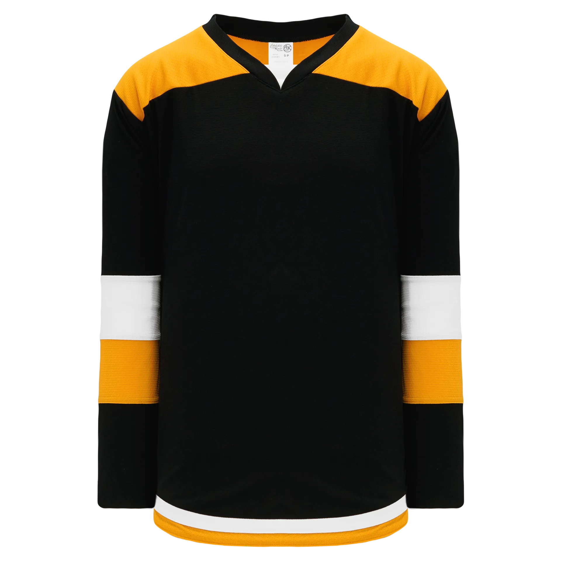 Athletic Knit (AK) H7400A-437 Adult Black/Gold Select Hockey Jersey