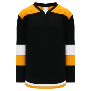 Athletic Knit (AK) H7400Y-437 Youth Black/Gold Select Hockey Jersey