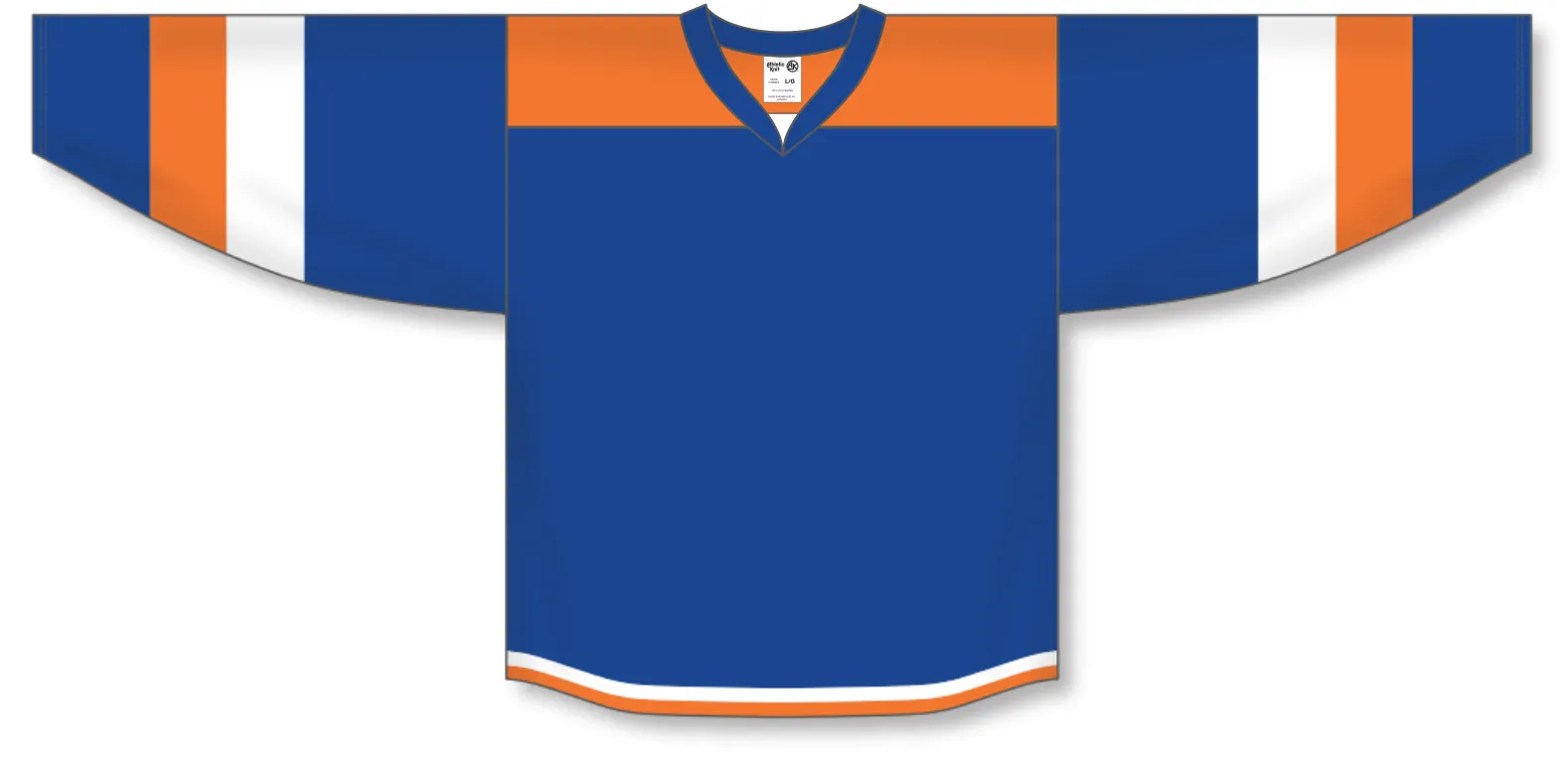 Athletic Knit (AK) H7400Y-482 Youth Royal Blue/Orange Select Hockey Jersey