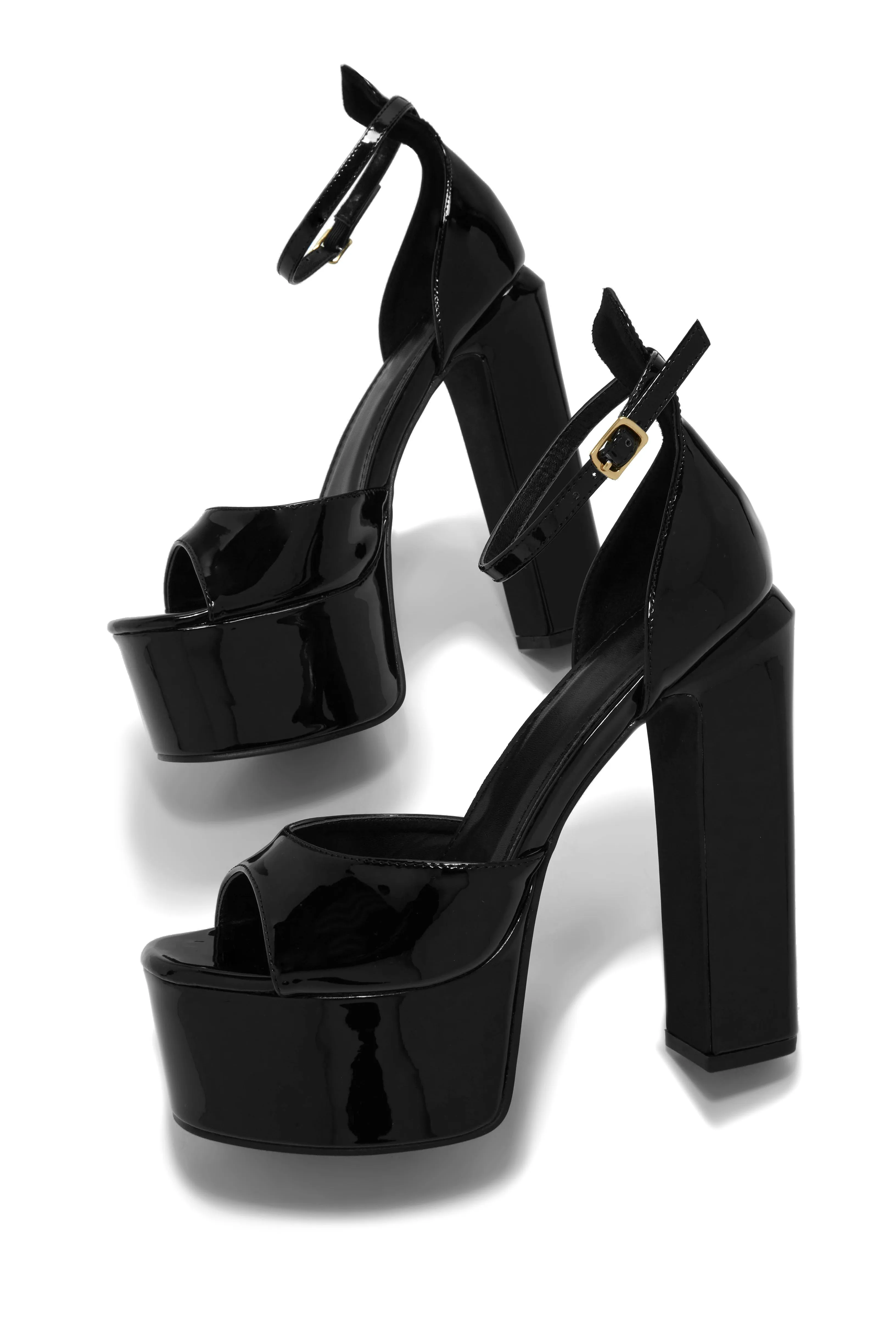 Avani Block High Heel Platforms - Black