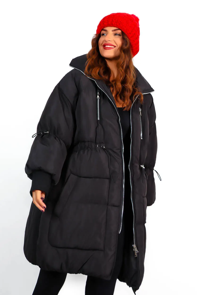 Baby Its Cold - Black Puffer Coat