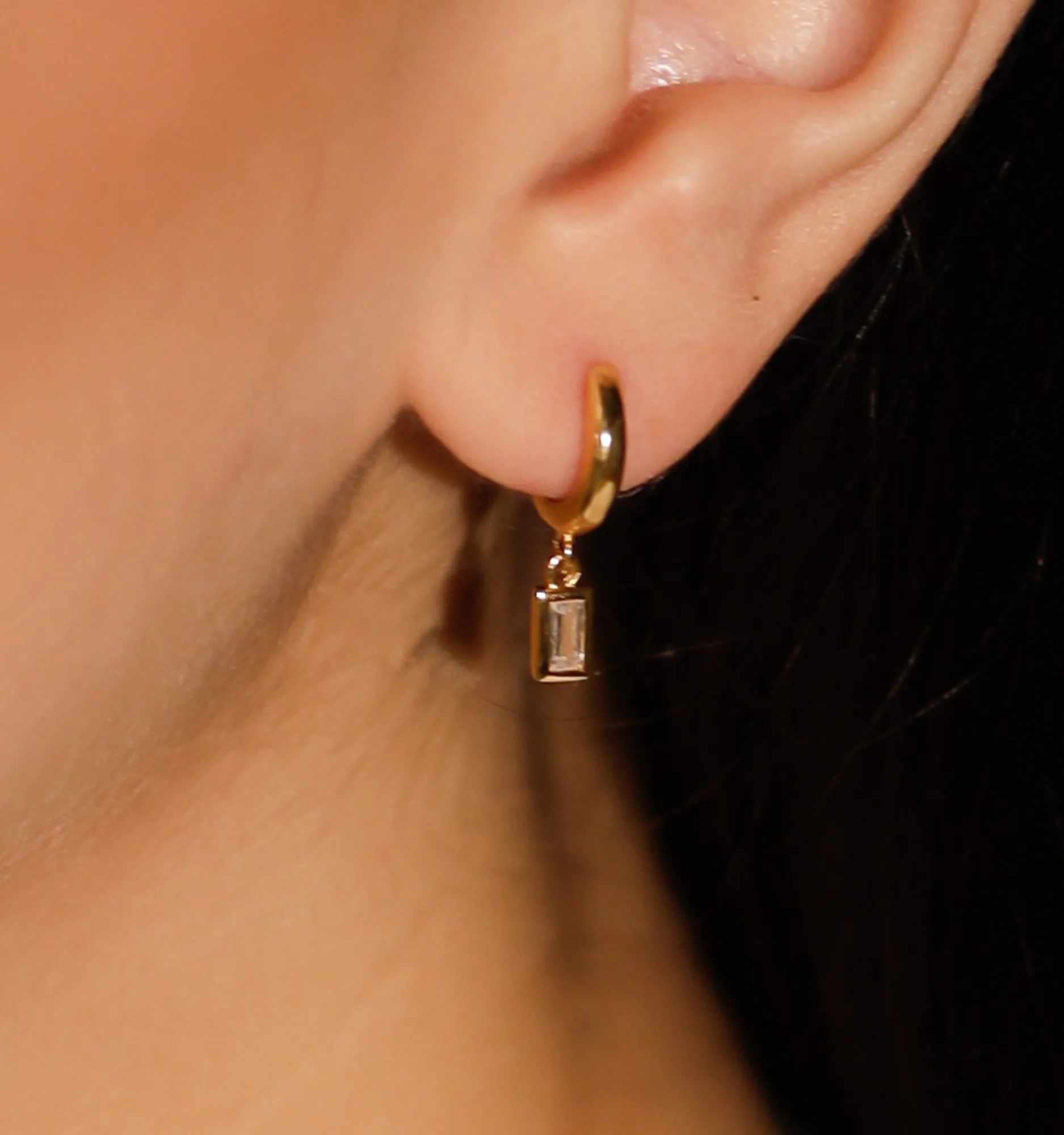 Baguette Huggie Earrings