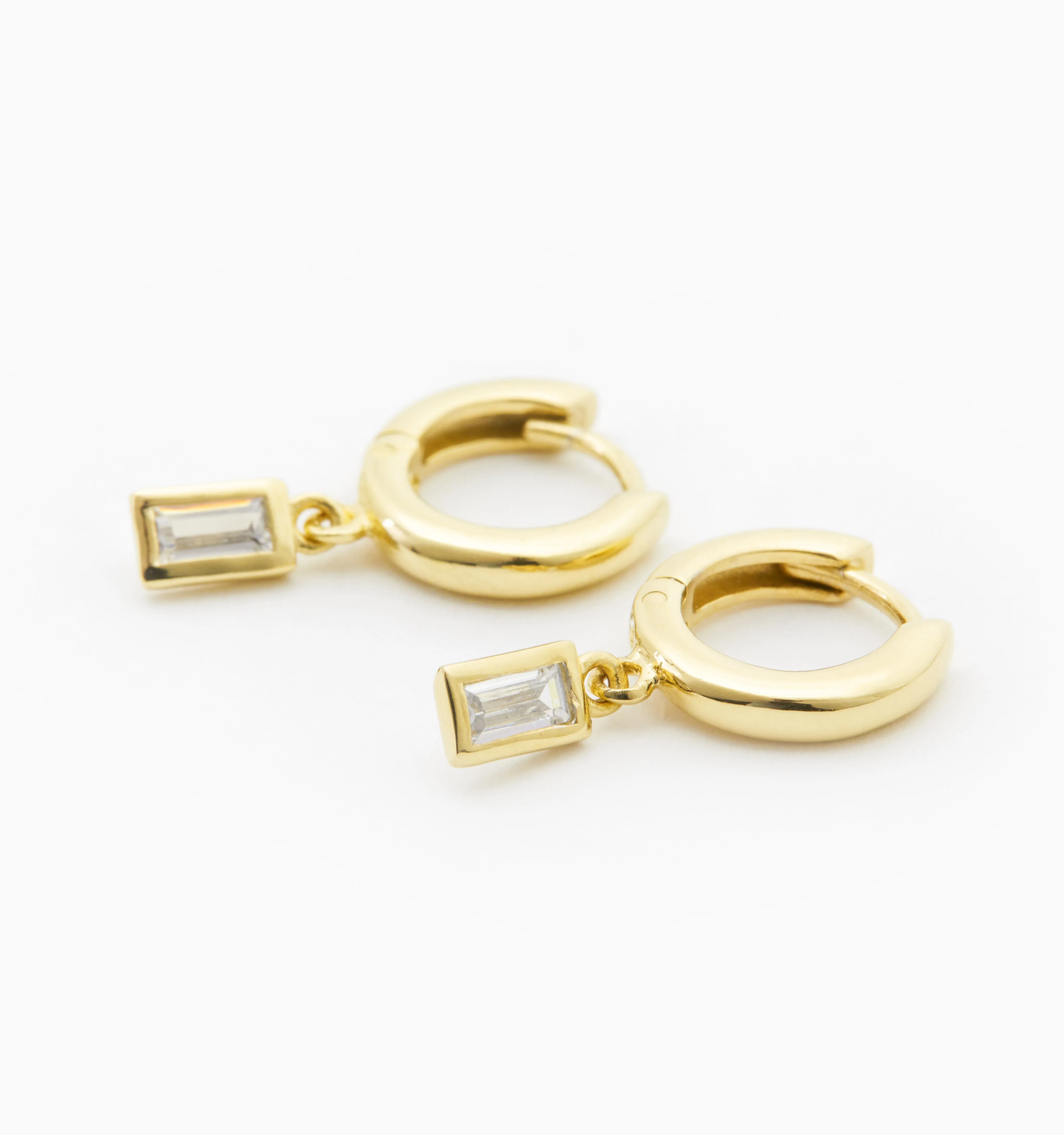 Baguette Huggie Earrings