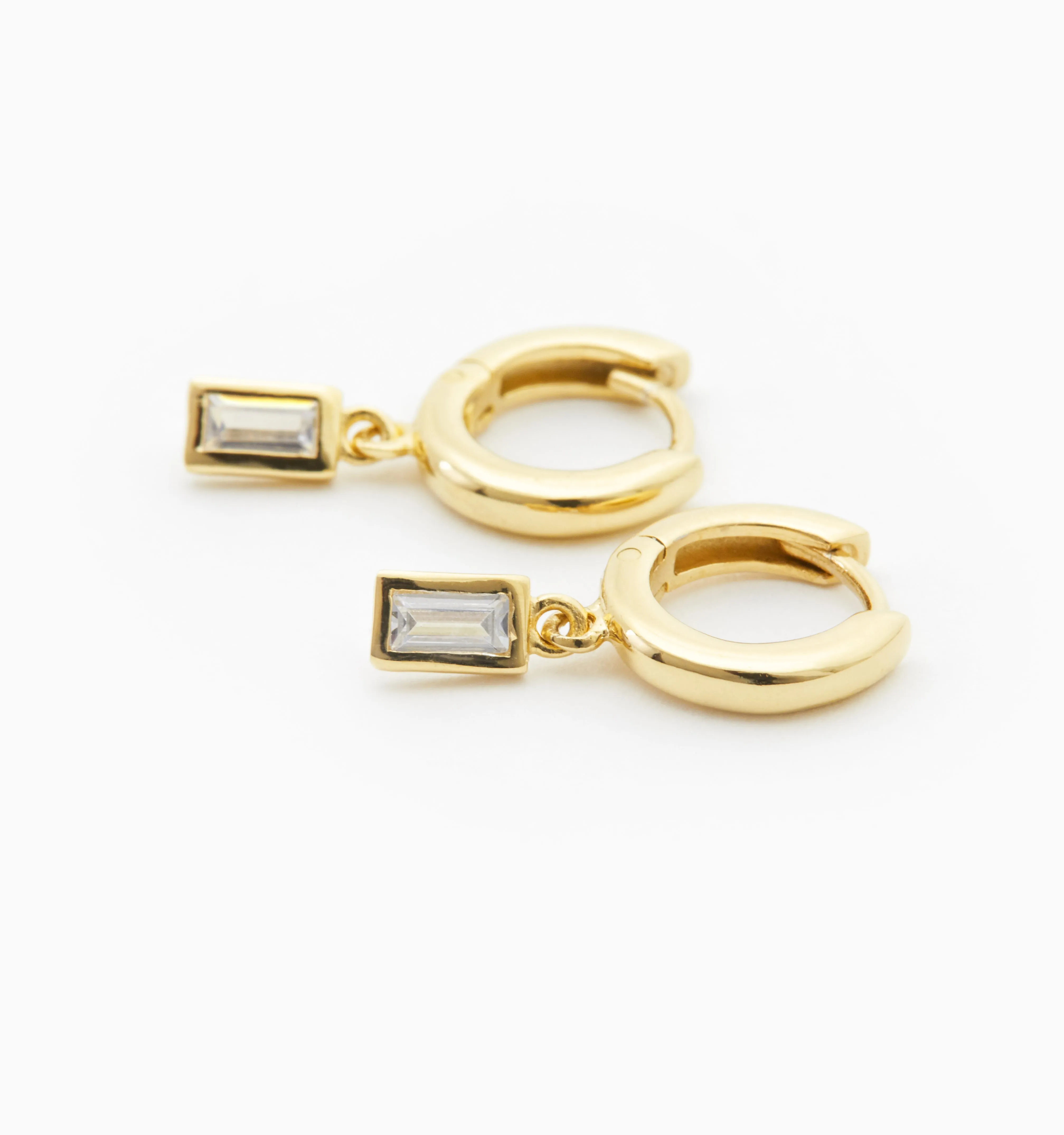 Baguette Huggie Earrings