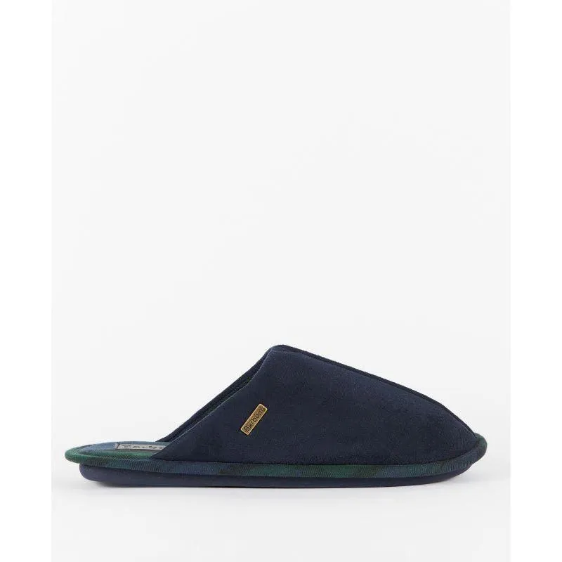 Barbour Foley Mens Suede Slipper - Navy