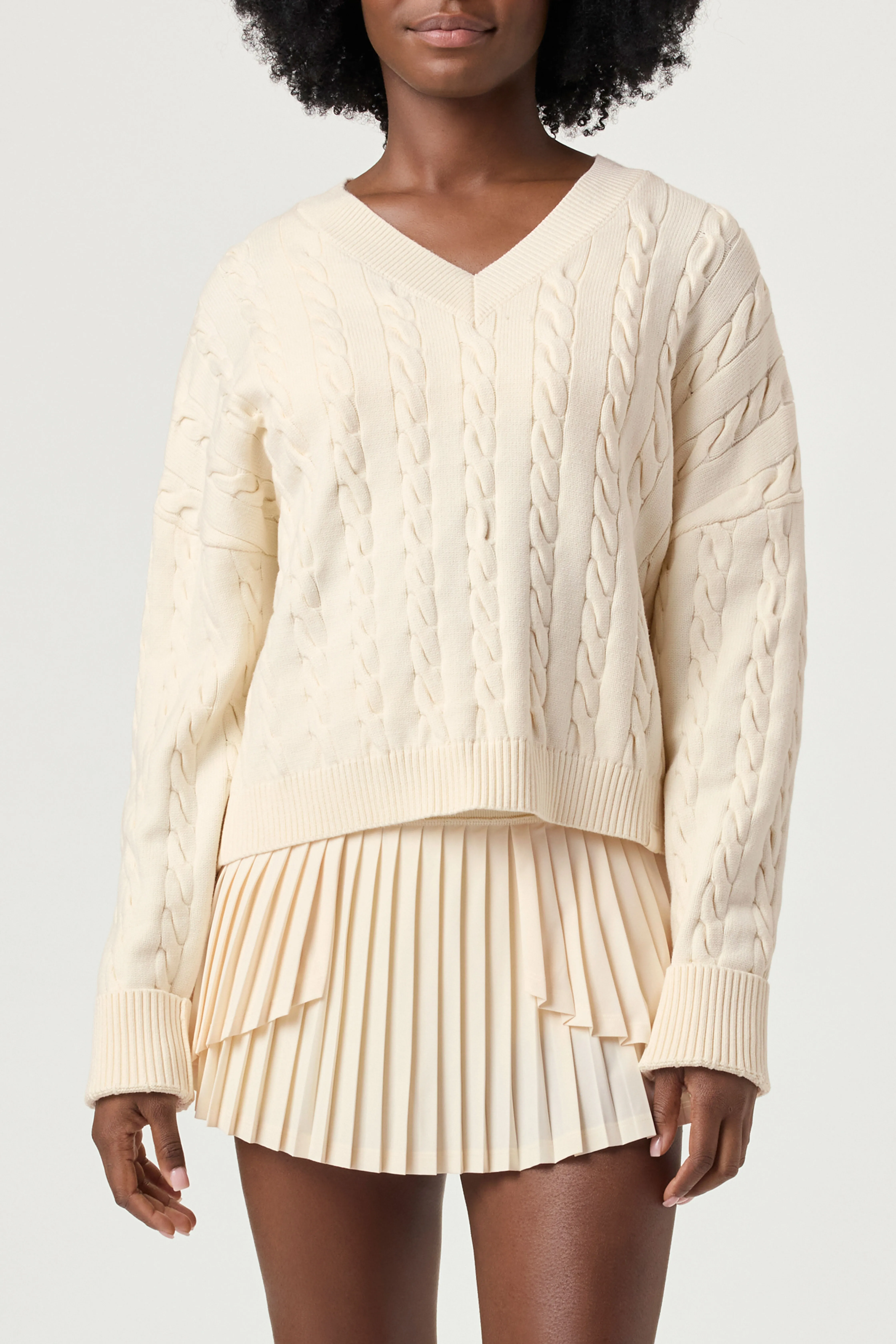 Baseline Chunky V-Neck Sweater