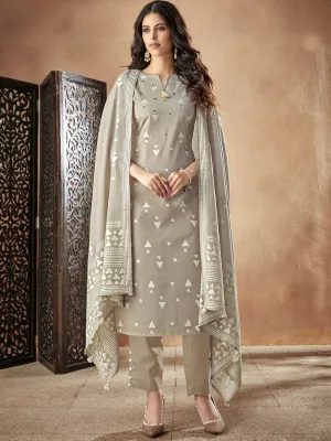 Beige Casual Pakistani Pant Suit