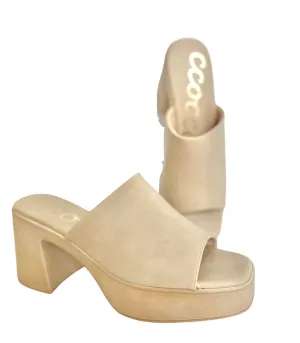 Beige Monica Chunky Heel