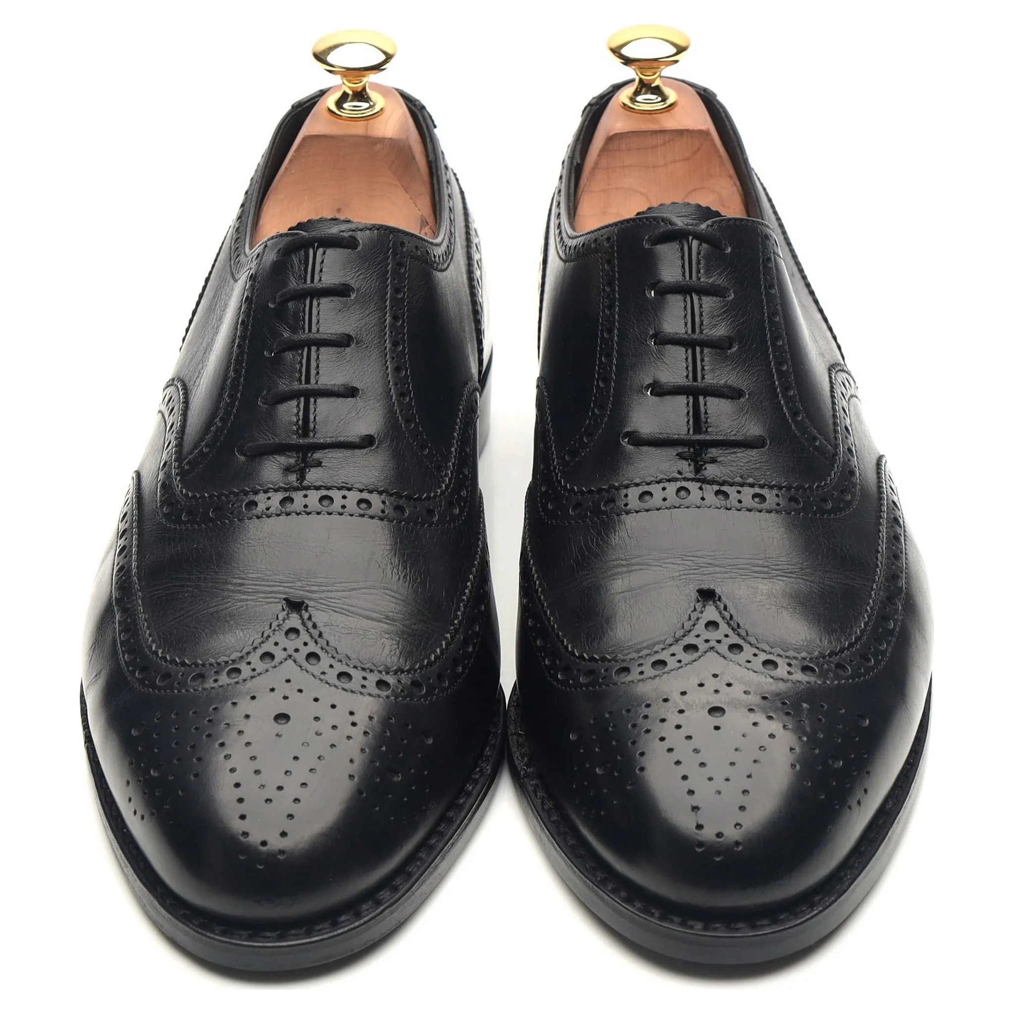 Black Leather Brogues UK 9 E