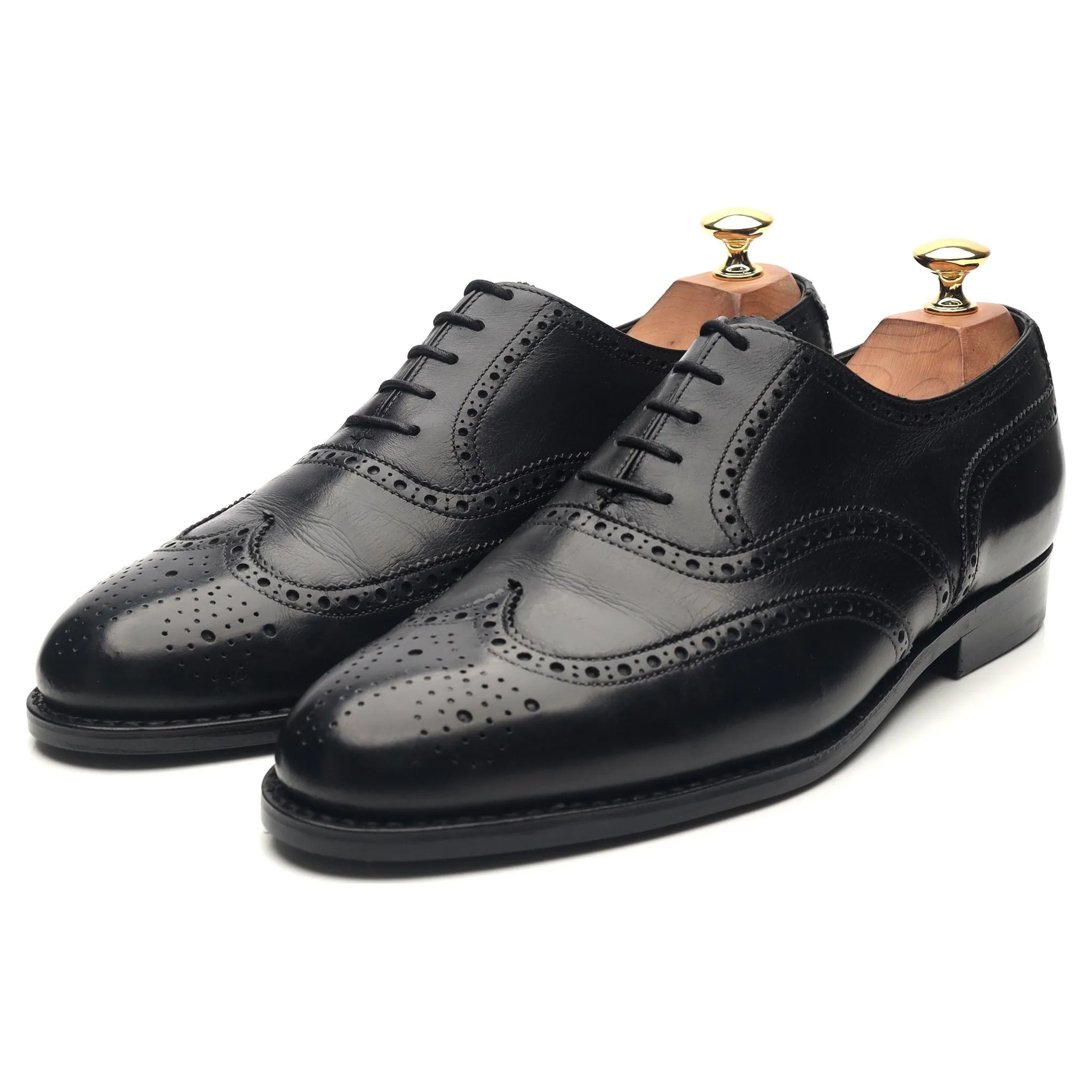 Black Leather Brogues UK 9 E