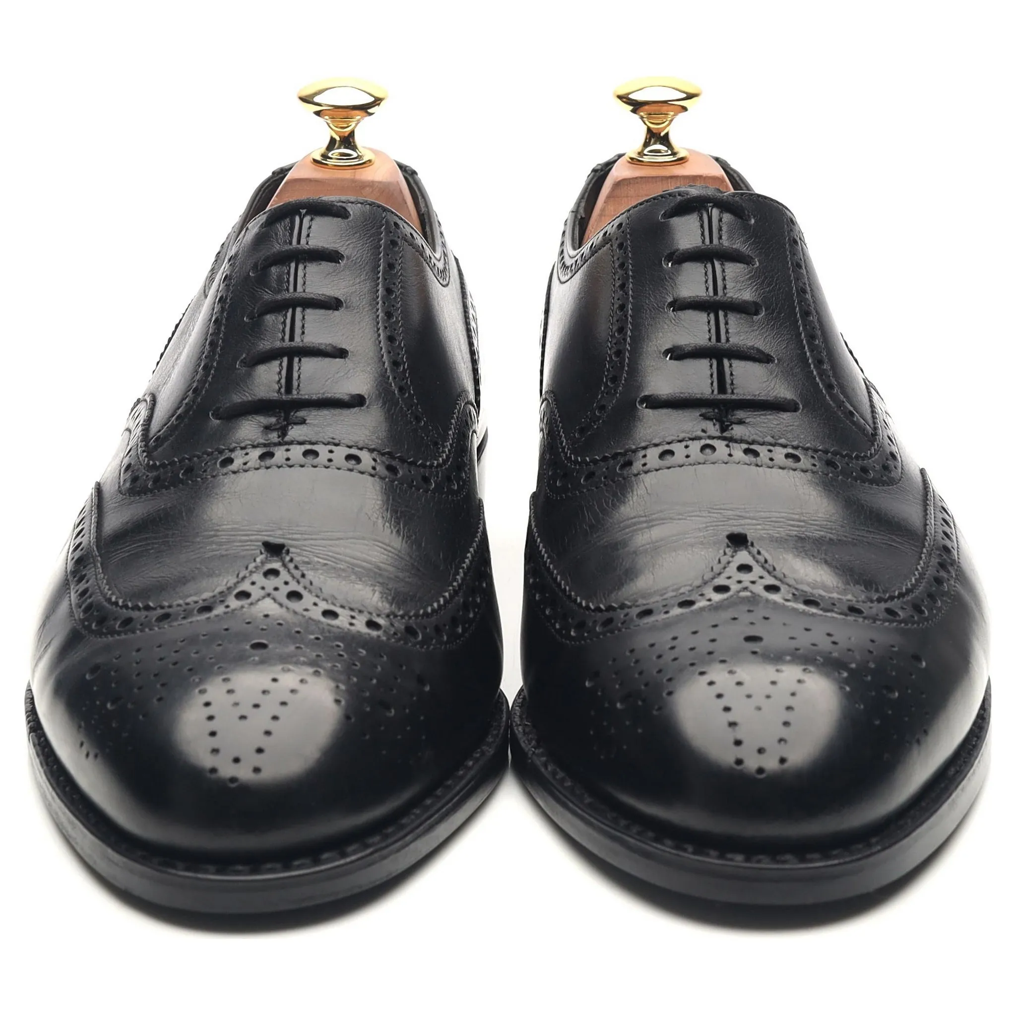 Black Leather Brogues UK 9 E