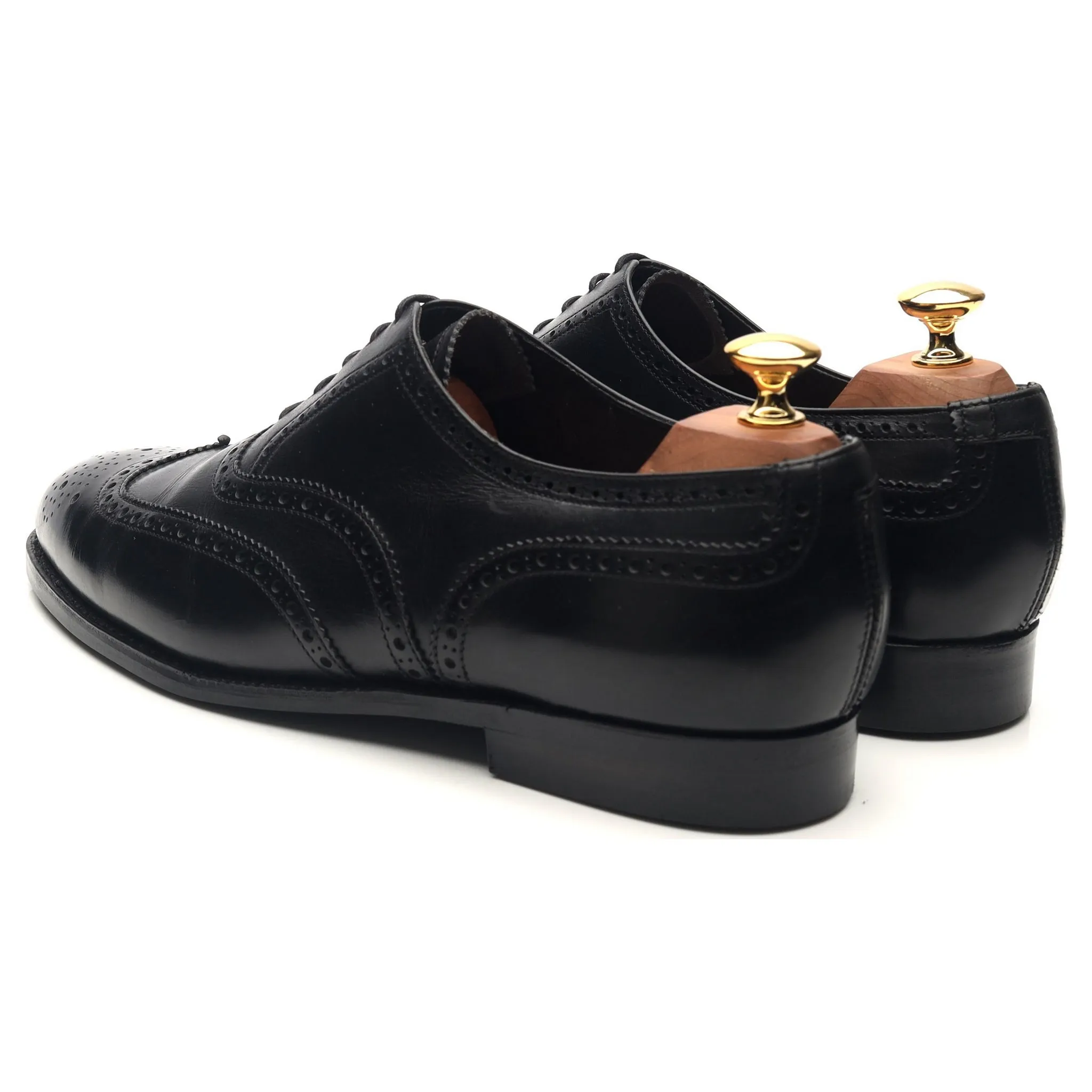 Black Leather Brogues UK 9 E