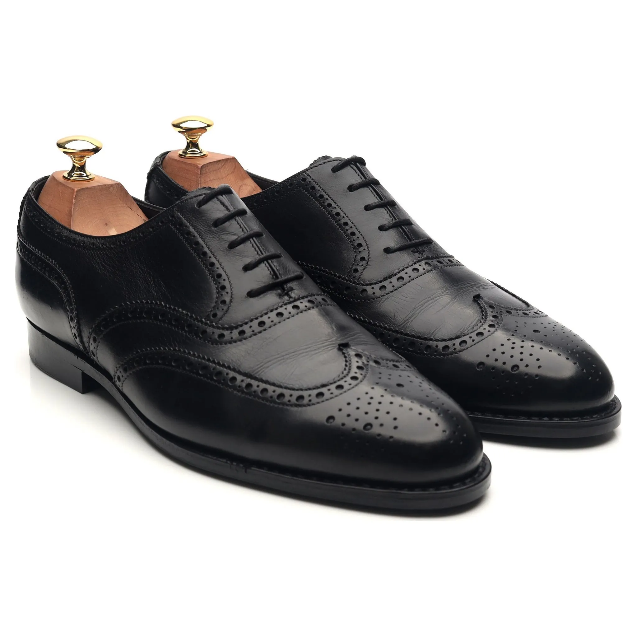 Black Leather Brogues UK 9 E