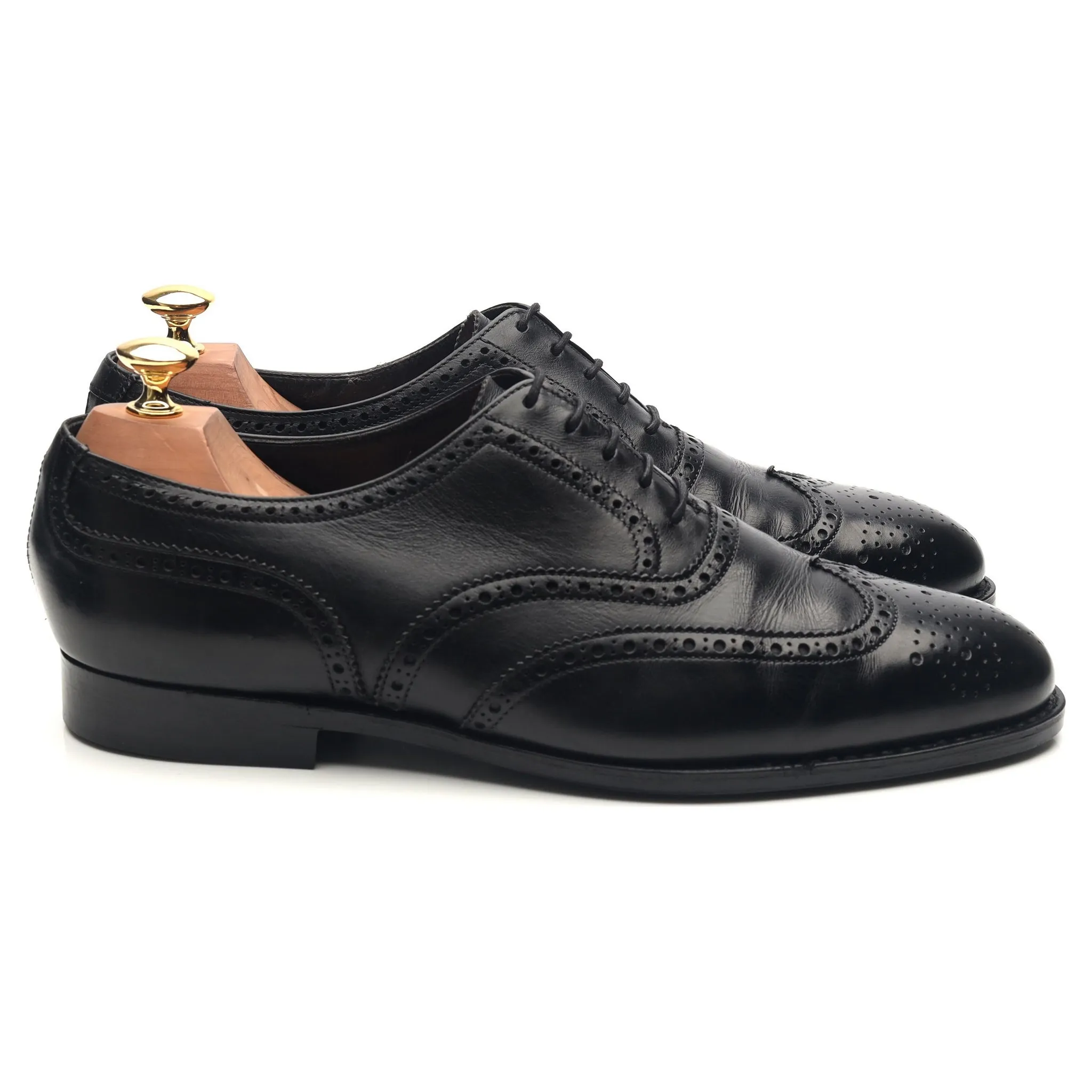 Black Leather Brogues UK 9 E