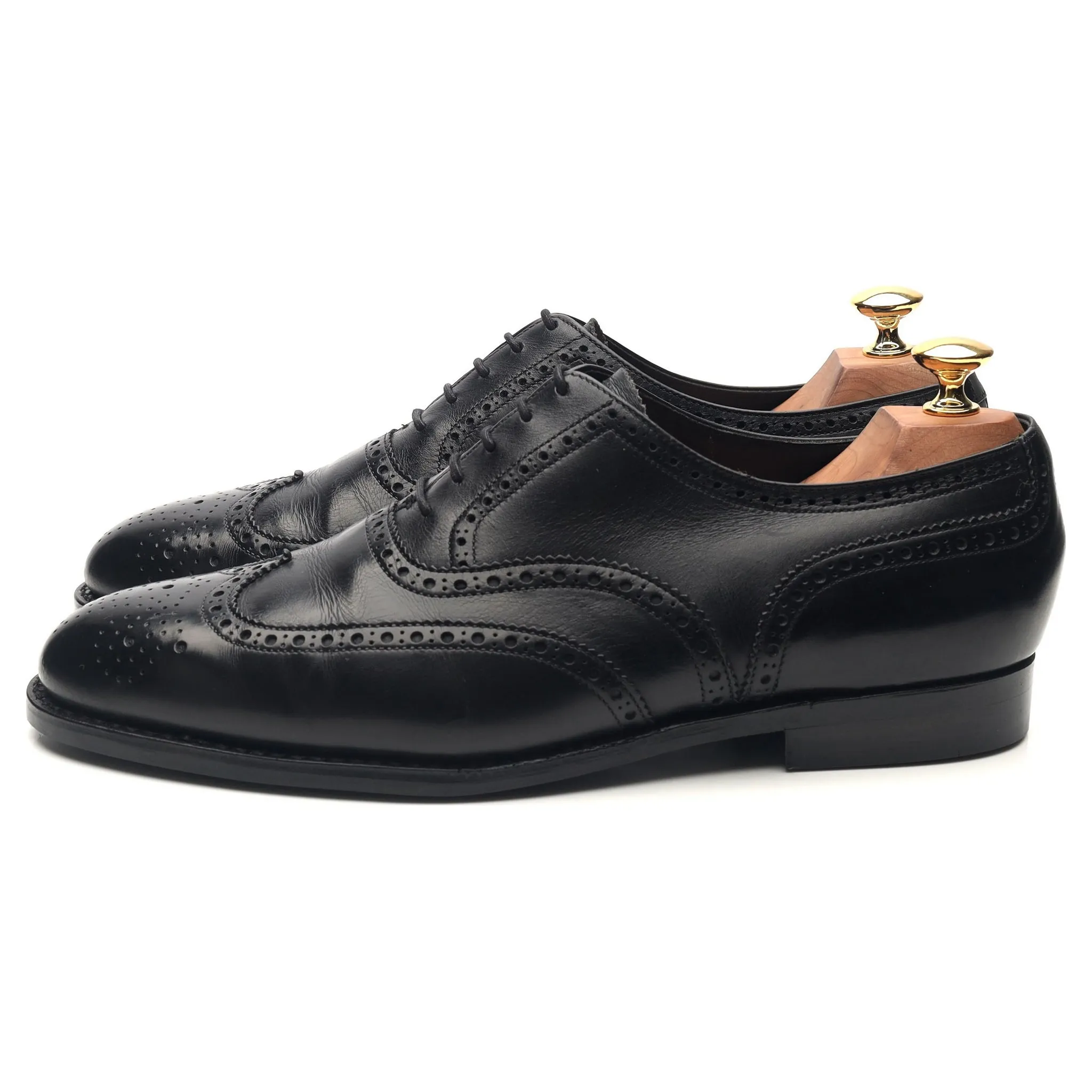 Black Leather Brogues UK 9 E