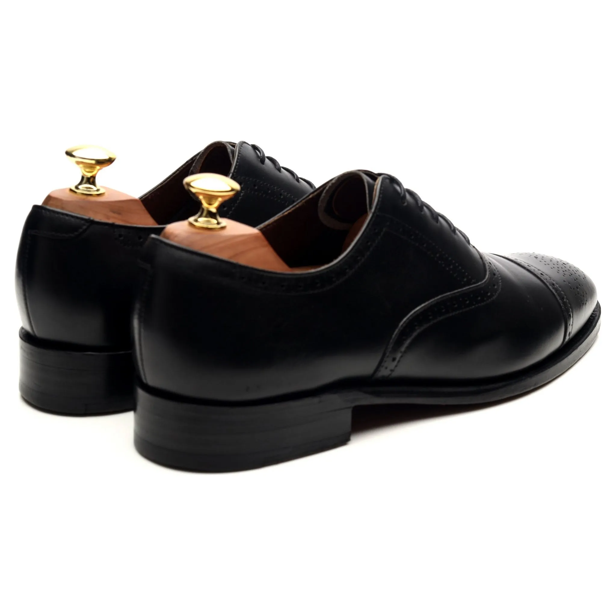 Black Leather Oxford Brogues UK 8 F