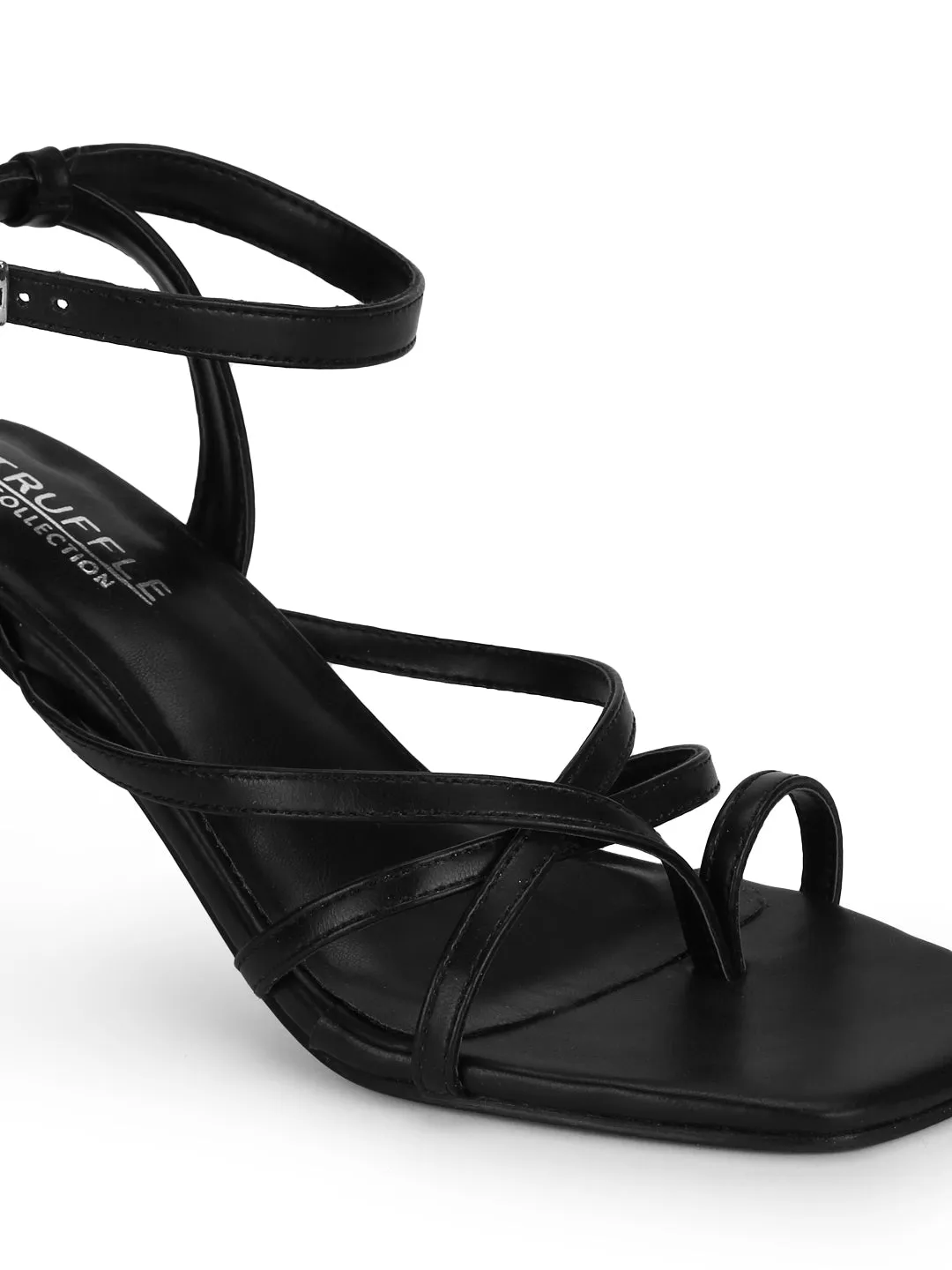 Black PU Strappy Stiletto Sandals (TC-ST-1232-BLKPU)