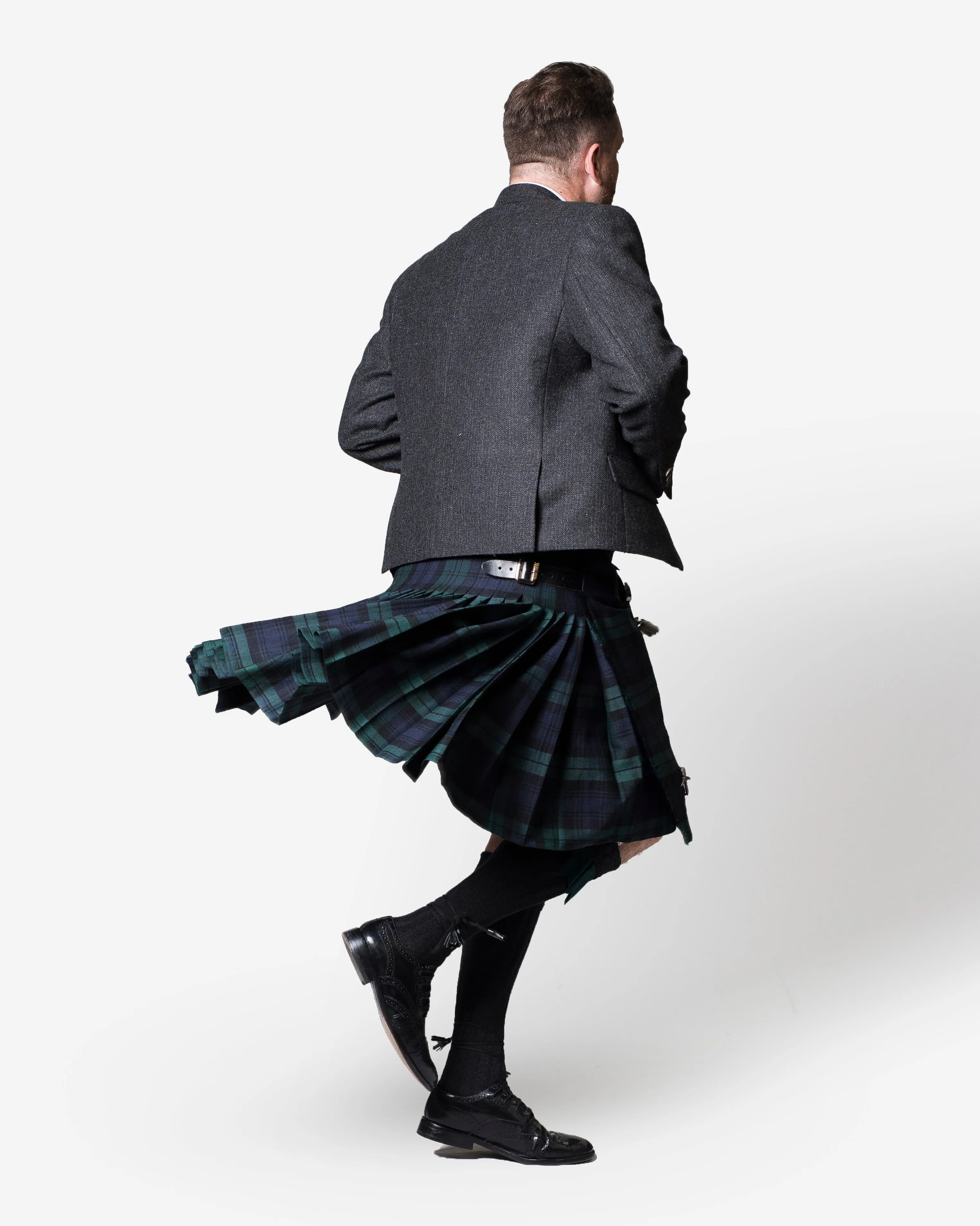 Black Watch / Lovat Charcoal Tweed Kilt Hire Outfit