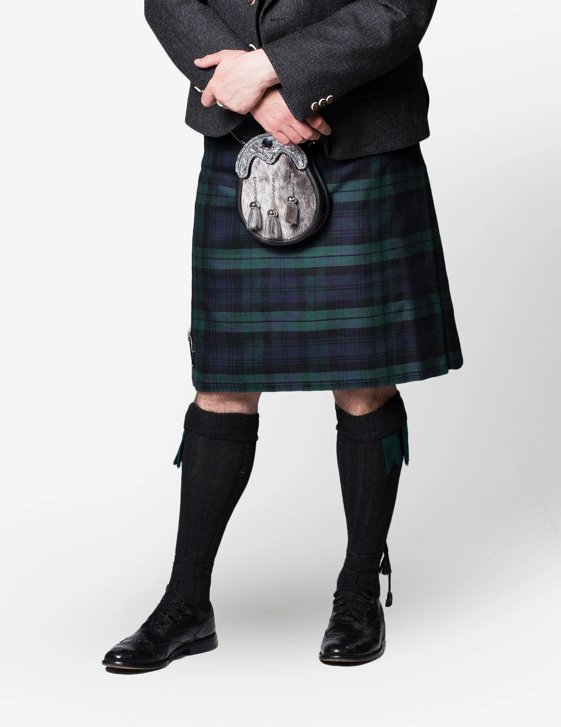 Black Watch / Lovat Charcoal Tweed Kilt Hire Outfit