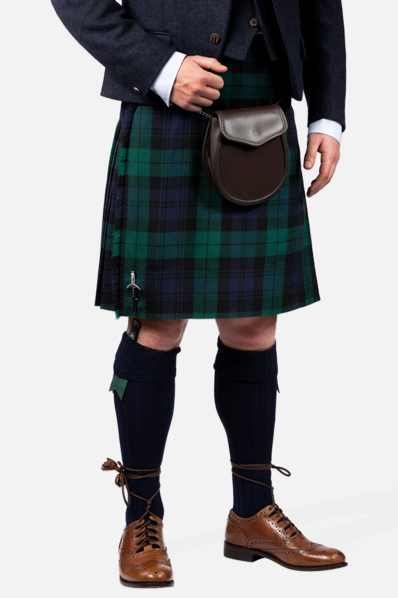 Black Watch / Lovat Navy Tweed Kilt Hire Outfit