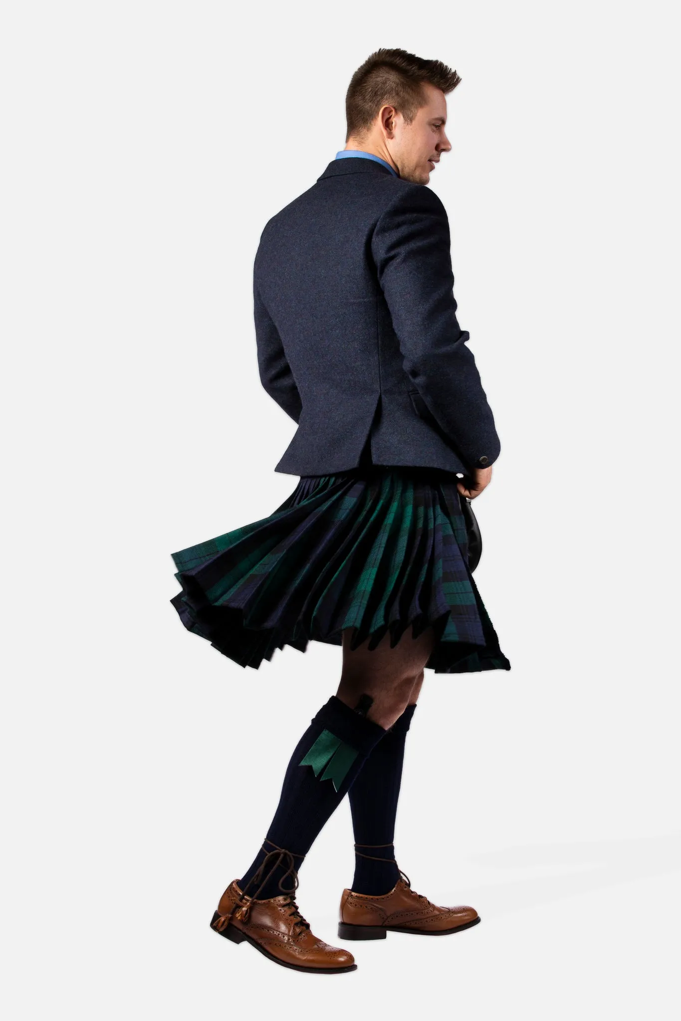 Black Watch / Lovat Navy Tweed Kilt Hire Outfit